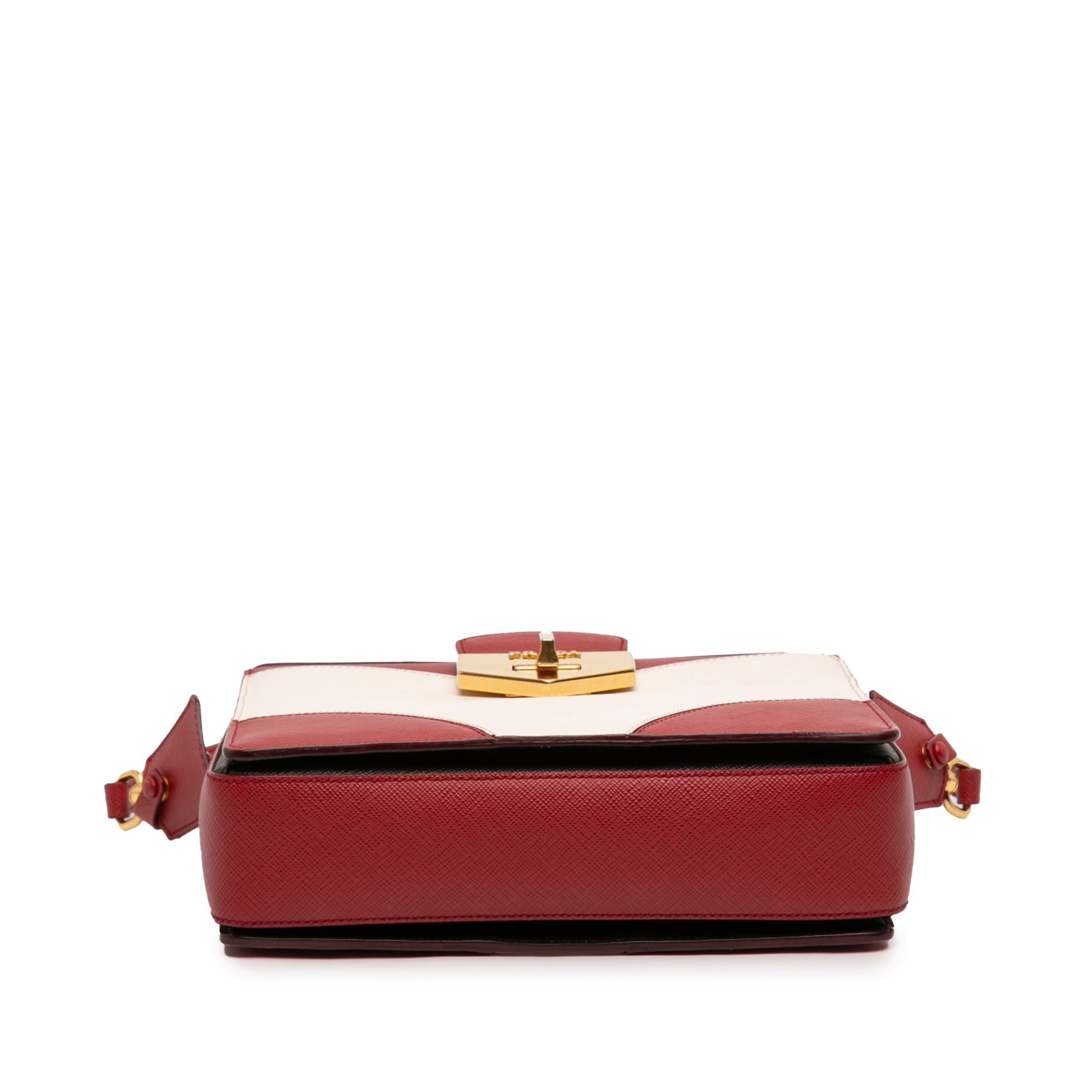 Prada Bicolor Saffiano Turnlock Satchel Size ONE SIZE - 3 Thumbnail