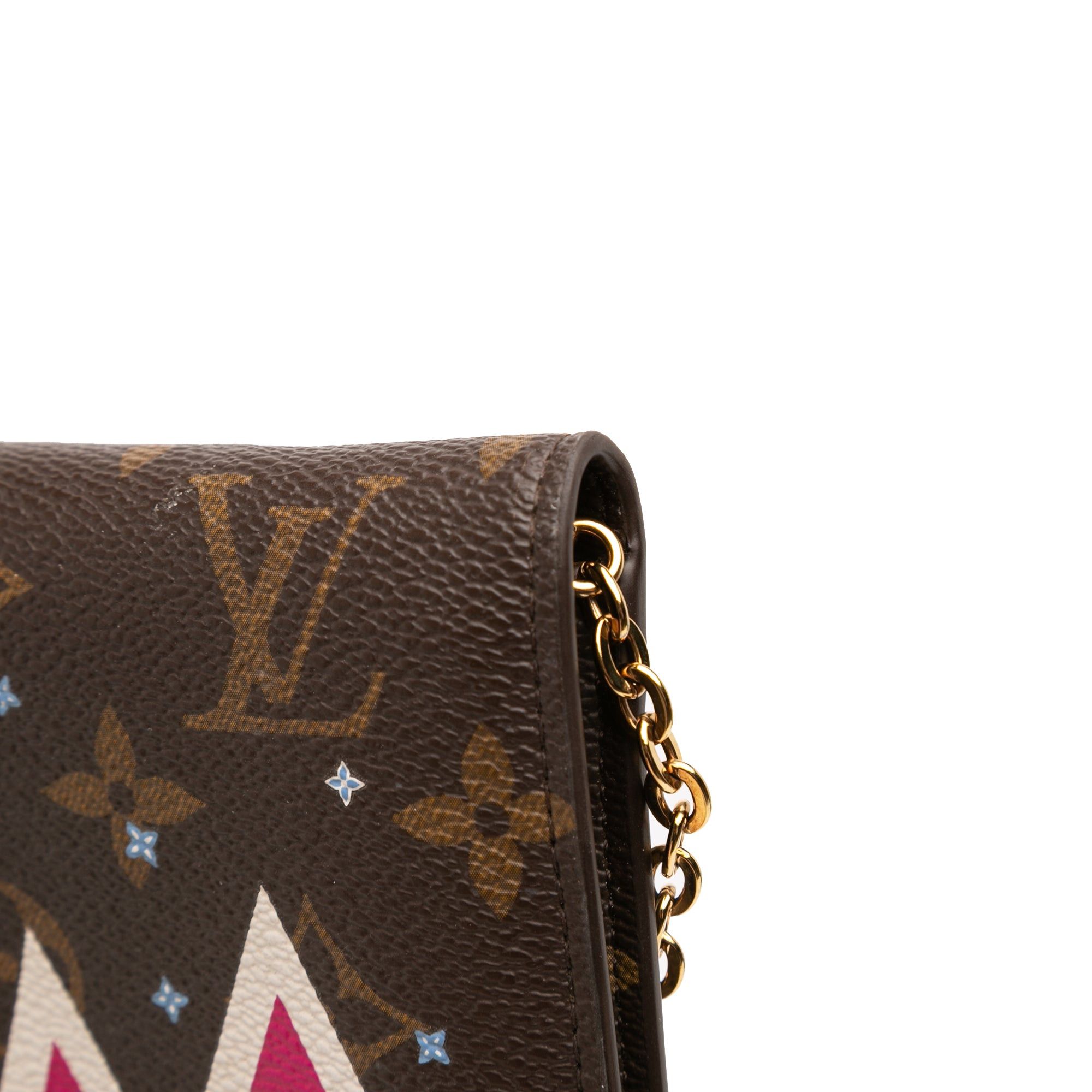Louis Vuitton Monogram Christmas Animation Bears on Skis Pochette Weekend Chain Wallet Size ONE SIZE - 9 Thumbnail