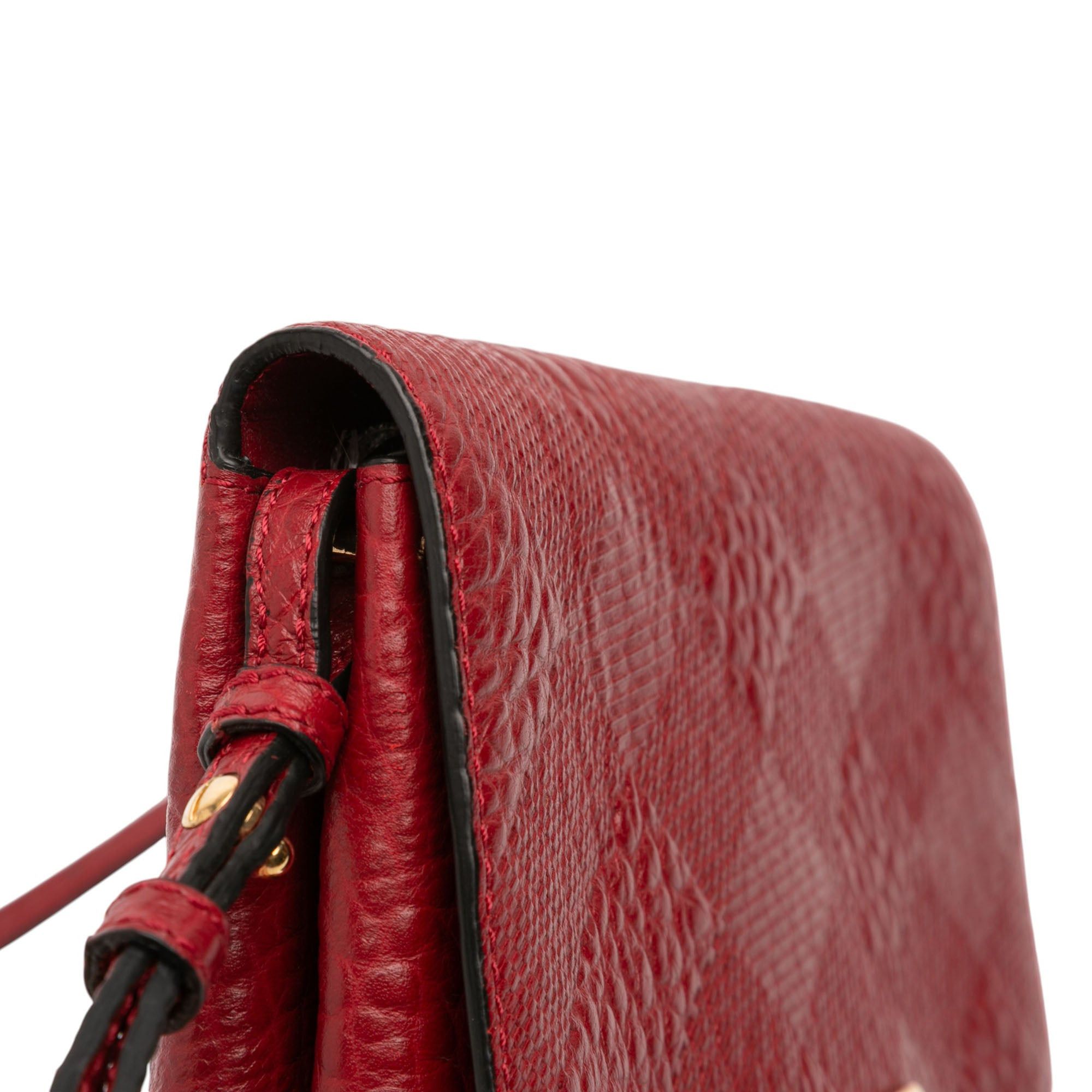 Burberry Embossed Grain Check Leather Langley Crossbody Size ONE SIZE - 10 Thumbnail