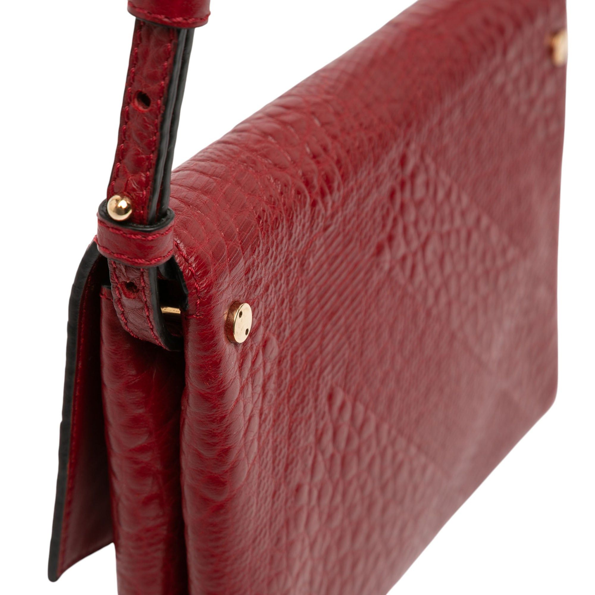 Burberry Embossed Grain Check Leather Langley Crossbody Size ONE SIZE - 9 Thumbnail
