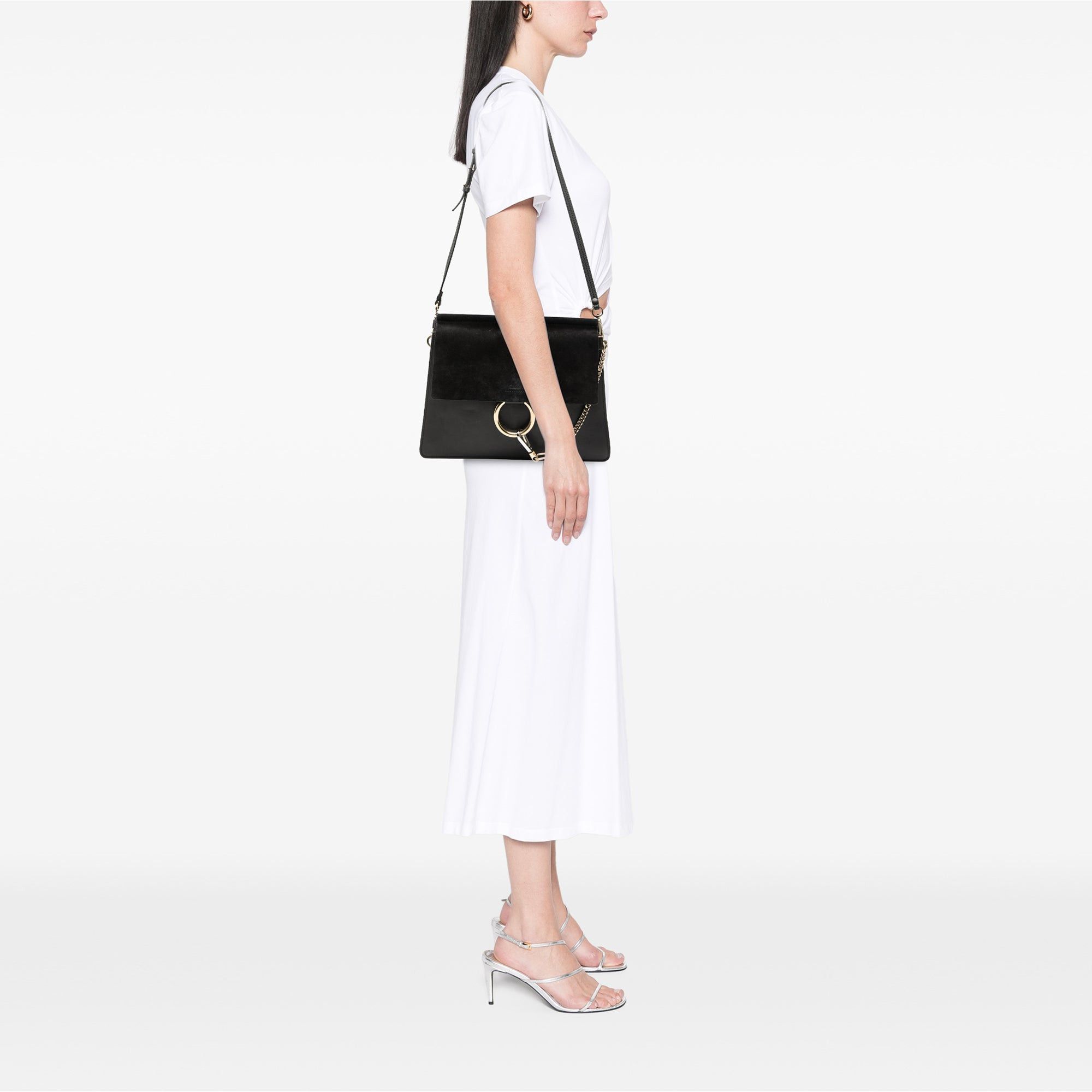 Chloe Medium Calfskin and Suede Faye Crossbody Size ONE SIZE - 7 Thumbnail