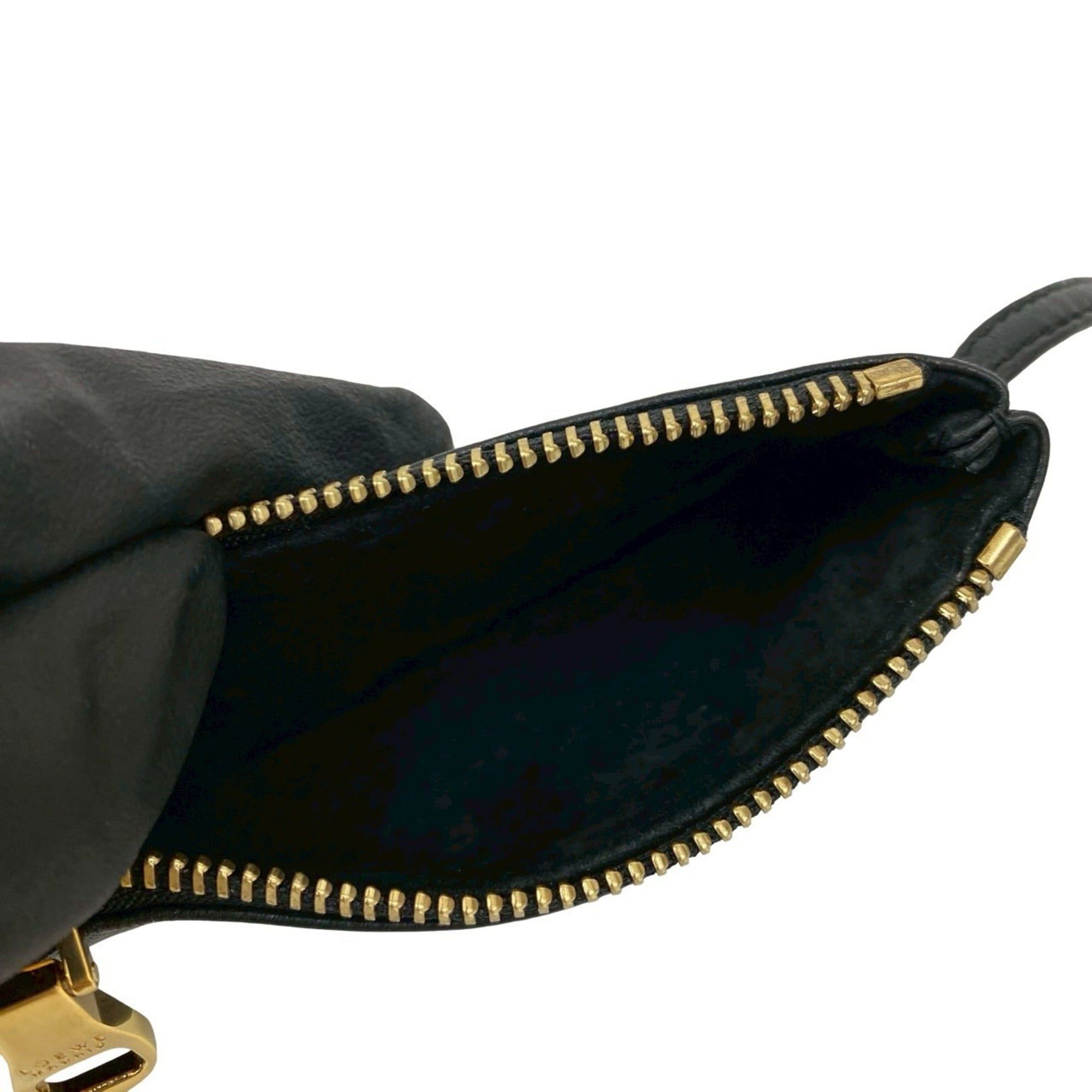 Loewe LOEWE Nappa Leather Strap Coin Case/Mini Pouch, Black, 30791 Size ONE SIZE - 7 Thumbnail