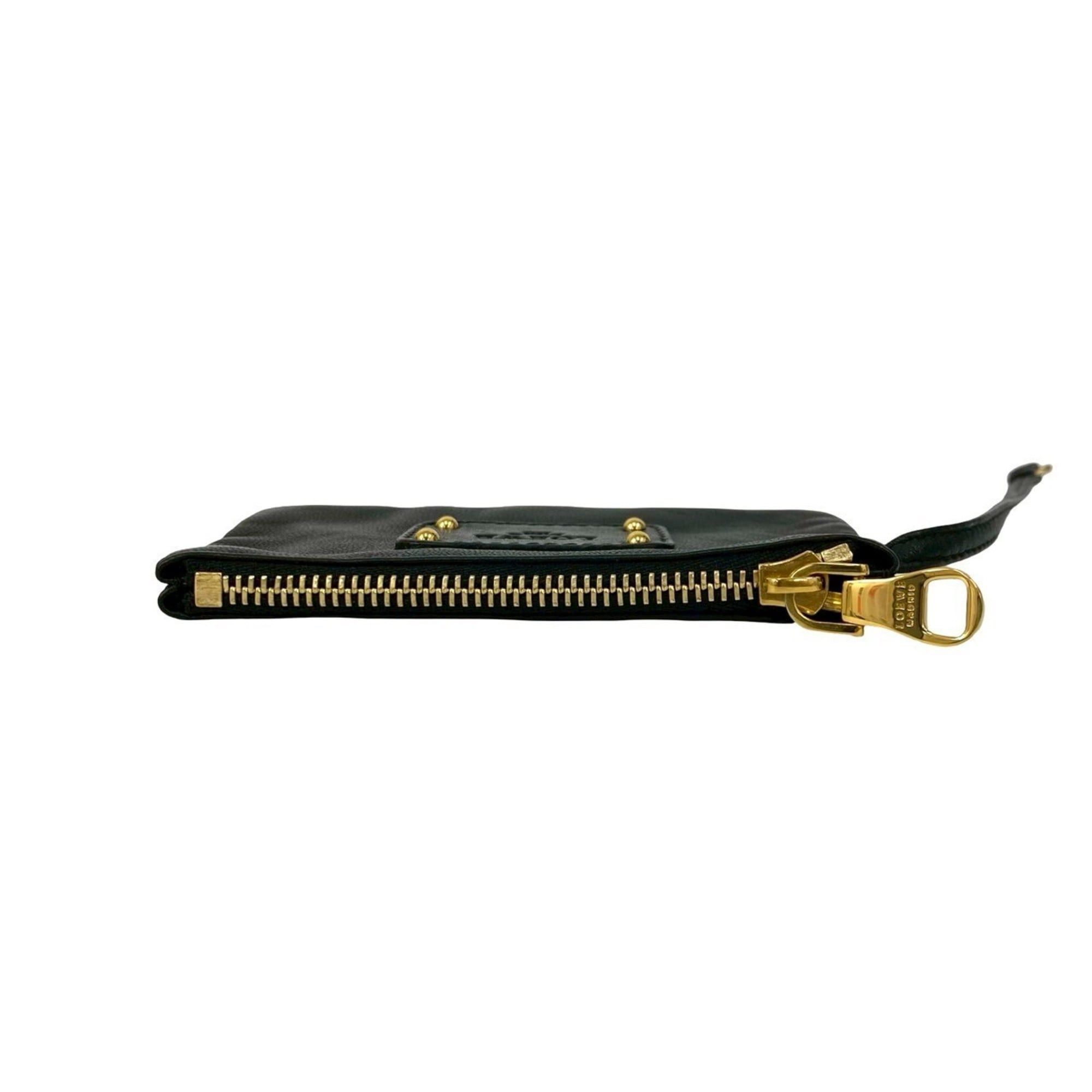 Loewe LOEWE Nappa Leather Strap Coin Case/Mini Pouch, Black, 30791 Size ONE SIZE - 3 Thumbnail