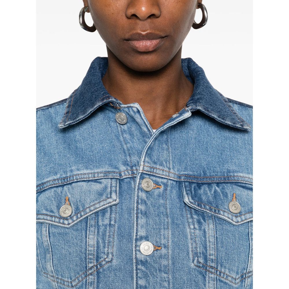 7 For All Mankind 7 For All Mankind BLUE Jackets - Denim Jackets Size S / US 4 / IT 40 - 2 Thumbnail