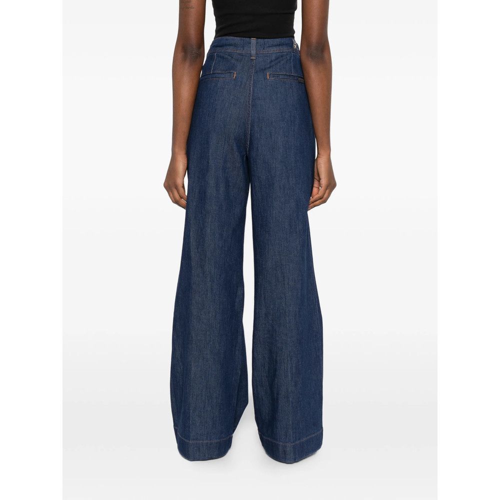 7 For All Mankind 7 For All Mankind BLUE Denim - Wide-Leg Jeans Size 26" / US 2 / IT 38 - 4 Thumbnail