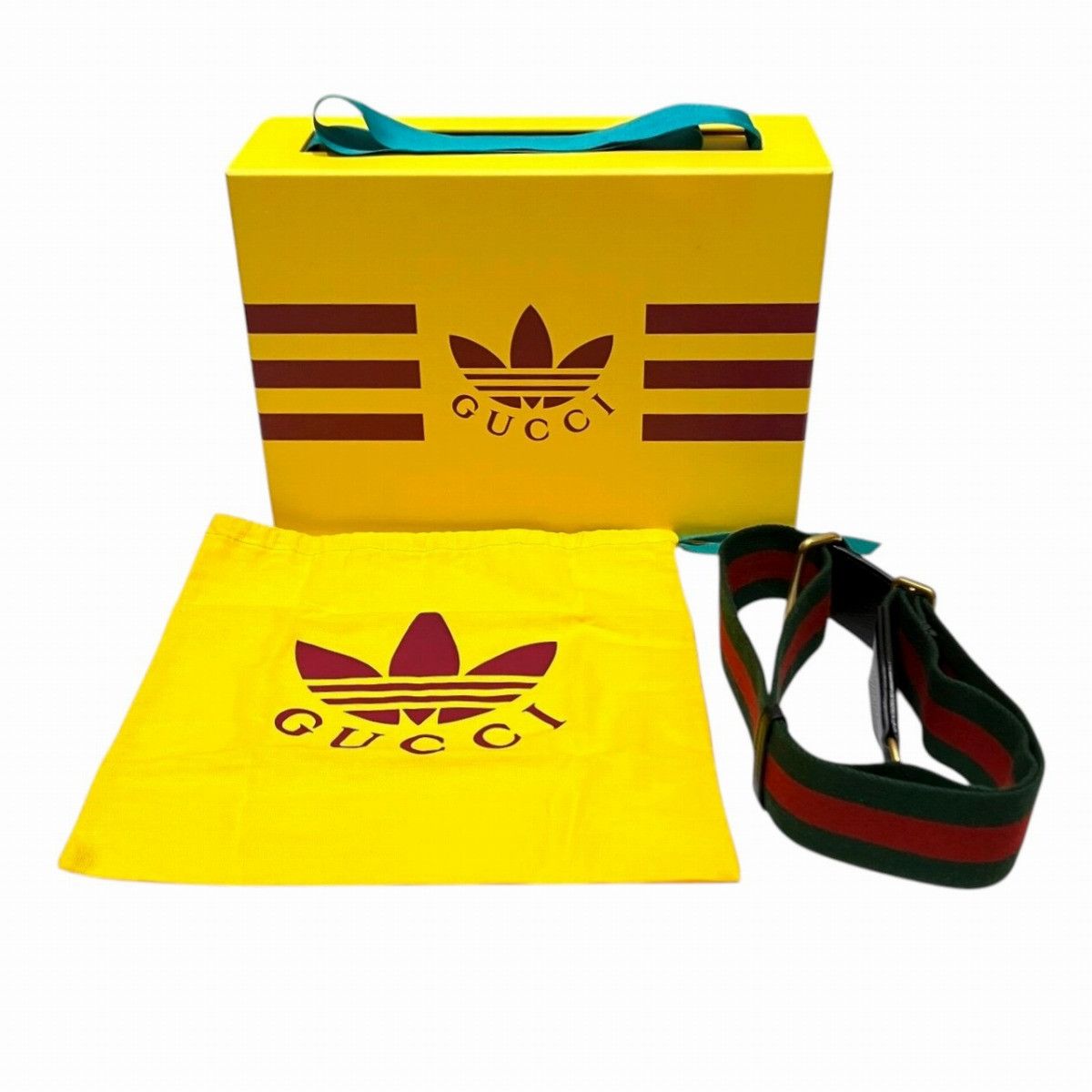 Gucci Gucci Gucci adidas Collaboration Leather Shoulder Bag Leather Shoulder Bag 727791 DUTY FREE for USA Size ONE SIZE - 5 Thumbnail