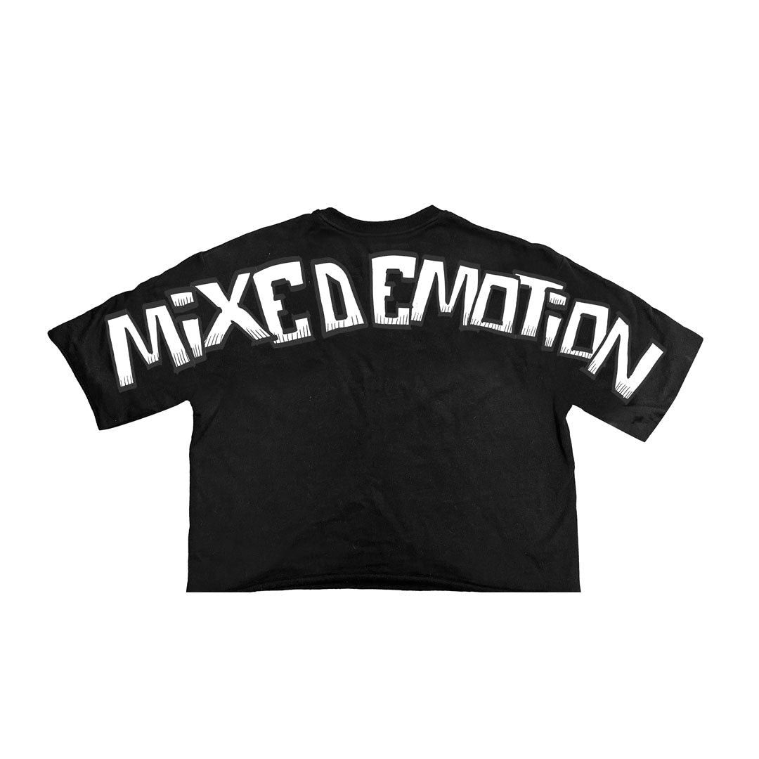 Other Mixed Emotions Monster Cropped Black Tee Size US XL / EU 56 / 4 - 4 Thumbnail