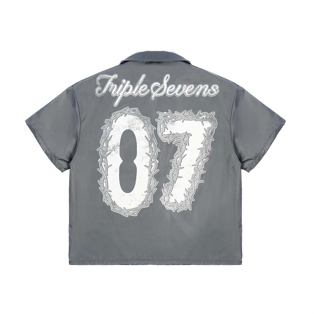 TRIPLE SEVENS Nylon Snap Button Shirt Size US XL / EU 56 / 4 - 2 Thumbnail