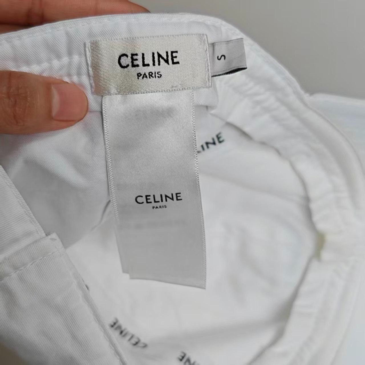 Celine Celine White Triomphe Baseball Cap Size ONE SIZE - 3 Thumbnail