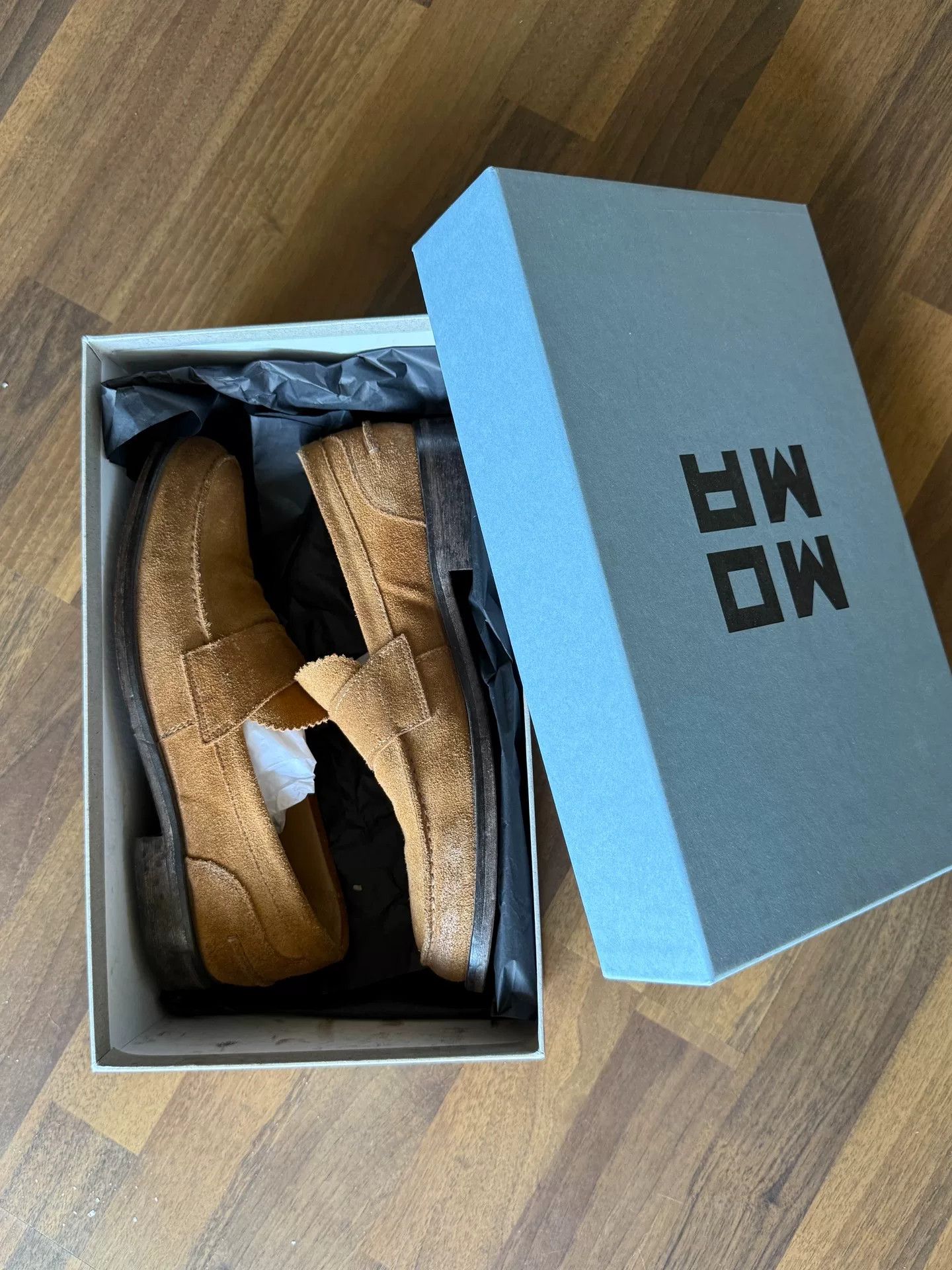 MoMA MOMA Men's Distressed Suede Loafers Size US 8 / EU 41 - 9 Thumbnail