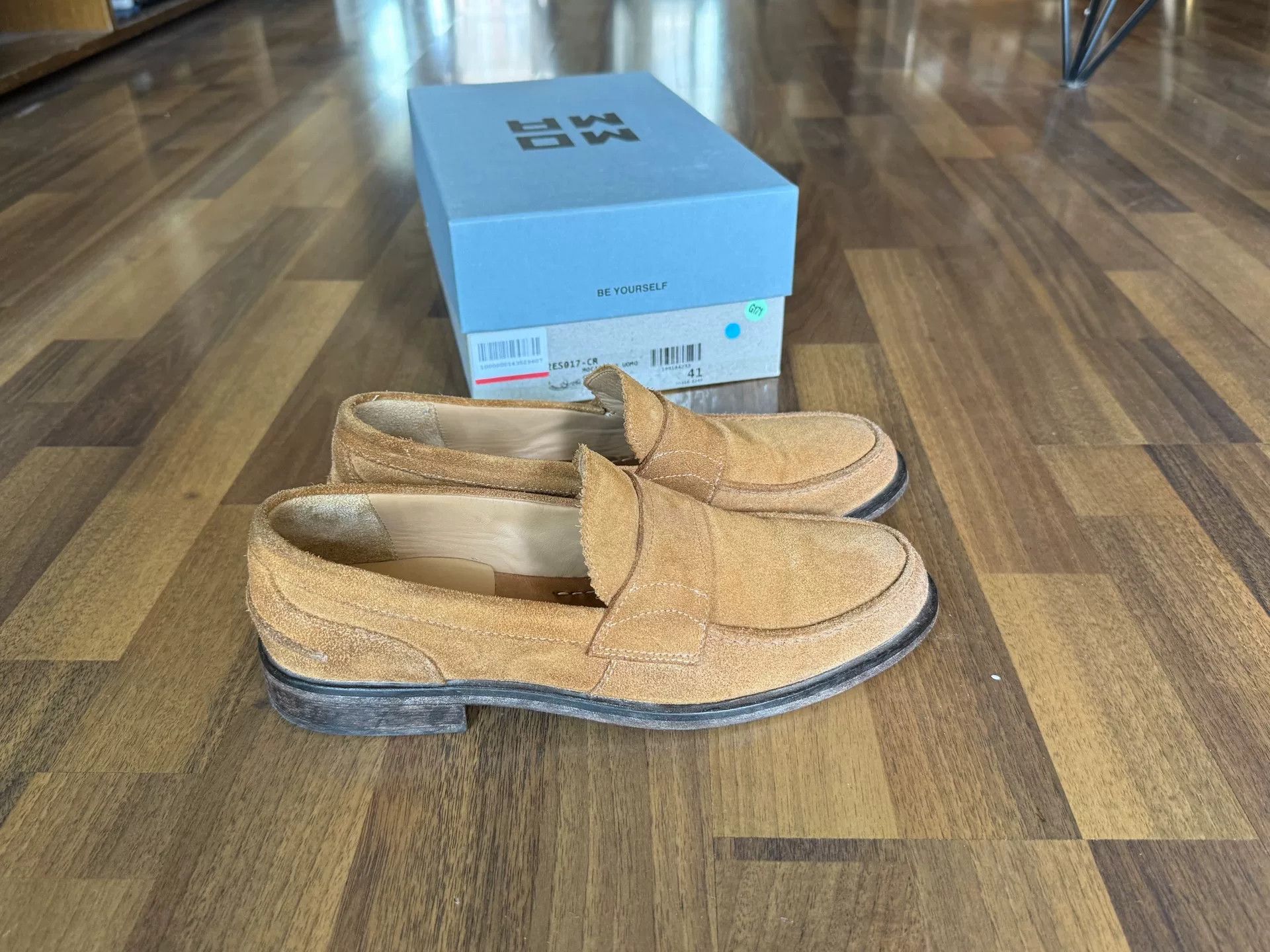 MoMA MOMA Men's Distressed Suede Loafers Size US 8 / EU 41 - 4 Thumbnail