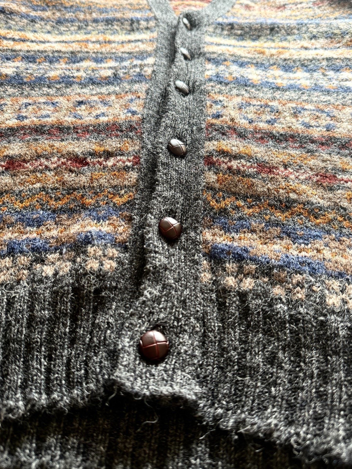 Jamiesons Of Shetland Jamieson's Fair Isle Wool Cardigan MK159V Size US XXS / EU 40 - 7 Thumbnail