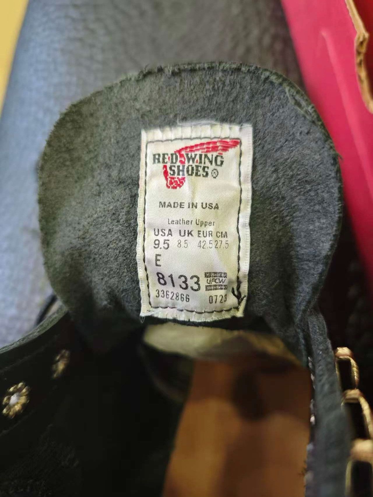 Red Wing Red Wing 8133 Black Work Boot Size US 9.5 / EU 42-43 - 3 Thumbnail