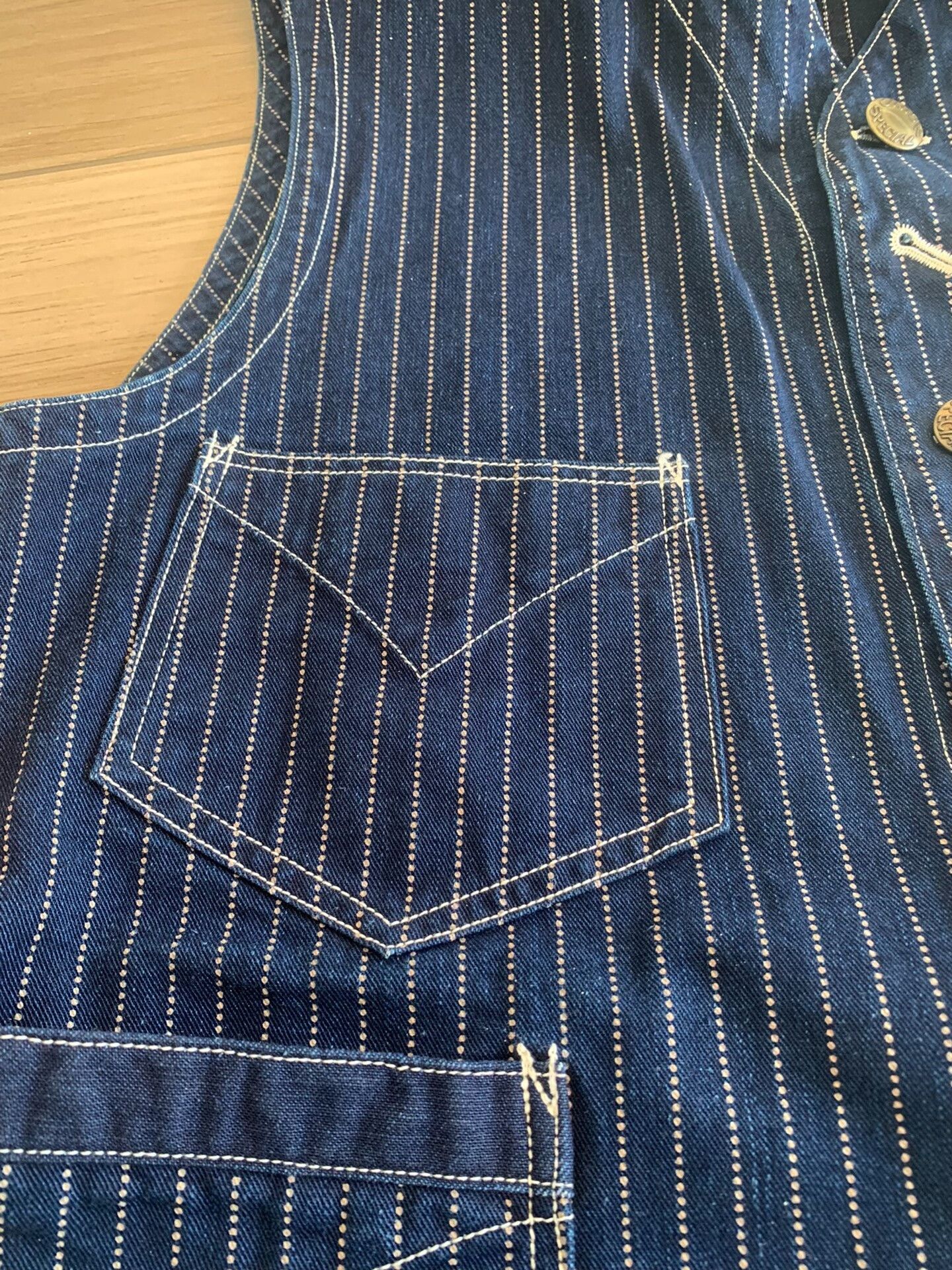 Freewheelers FREEWHEELERS WABASH Stripe Work Vest Size US XS / EU 42 / 0 - 6 Thumbnail