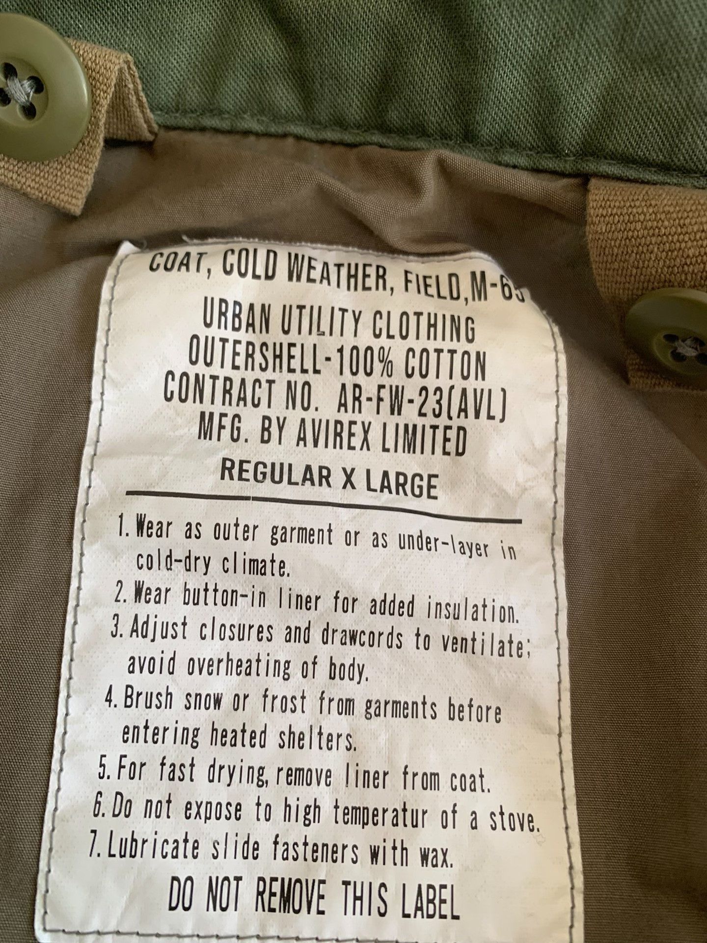 Avirex AVIREX M-65 Field Jacket Size US XL / EU 56 / 4 - 4 Thumbnail