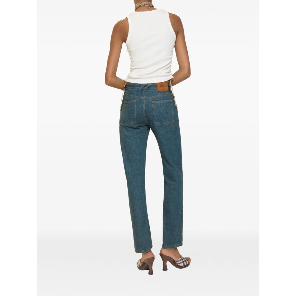 Burberry Burberry BLUE Denim - Straight-Leg Jeans Size 26" / US 2 / IT 38 - 4 Thumbnail