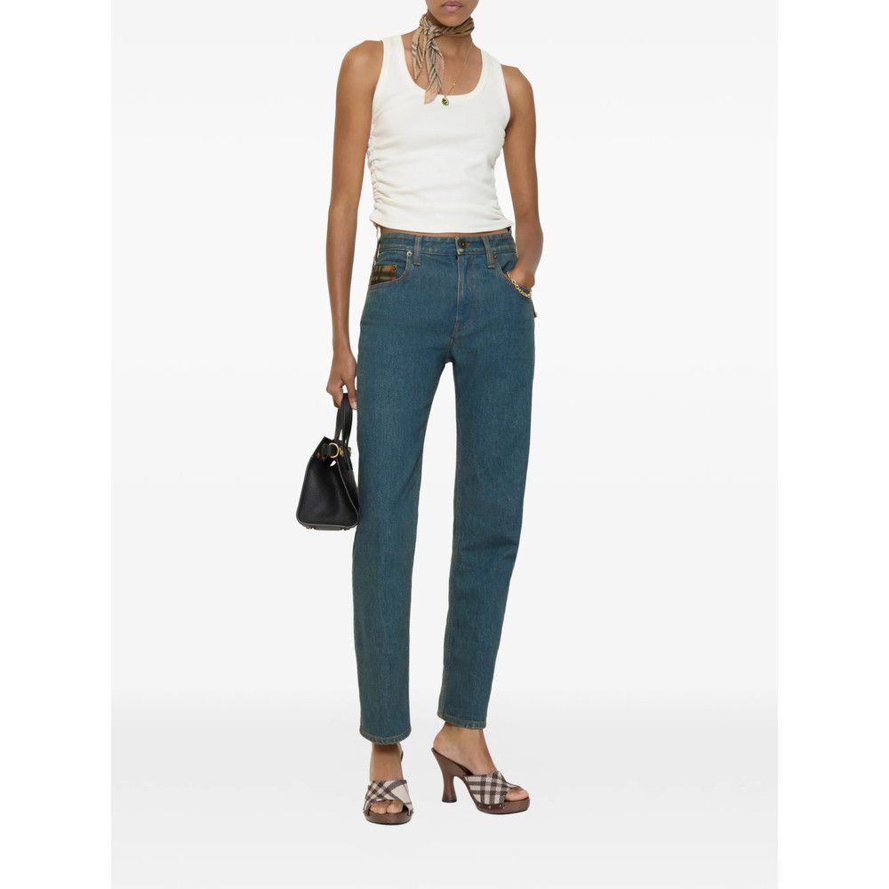 Burberry Burberry BLUE Denim - Straight-Leg Jeans Size 26" / US 2 / IT 38 - 2 Thumbnail