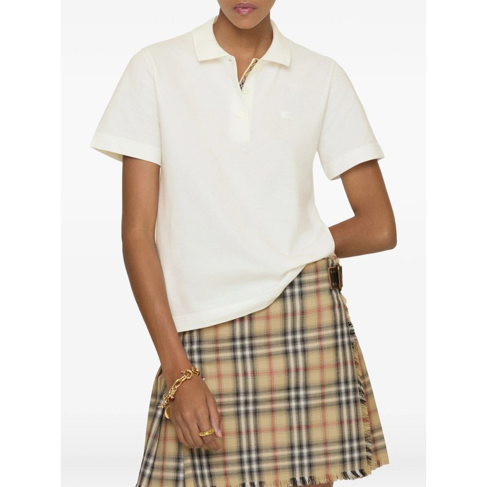 Burberry Burberry WHITE Tops - Polo Tops Size S / US 4 / IT 40 - 2 Thumbnail