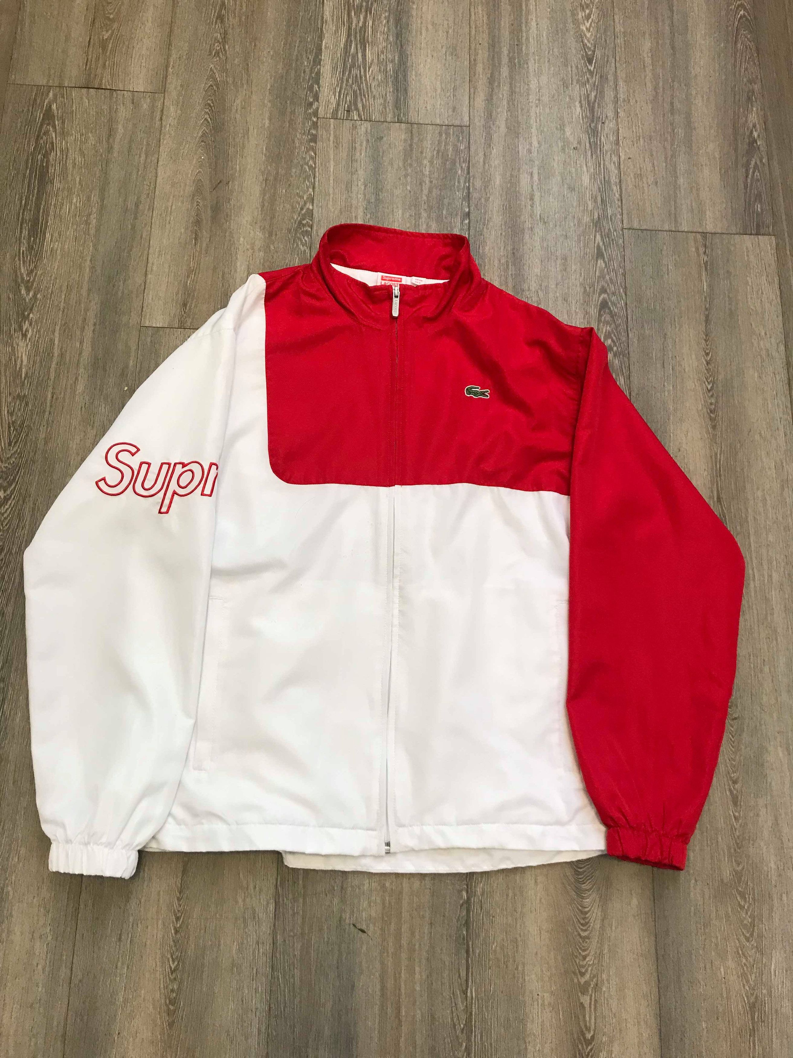 Supreme Lacoste Track Jacket Red