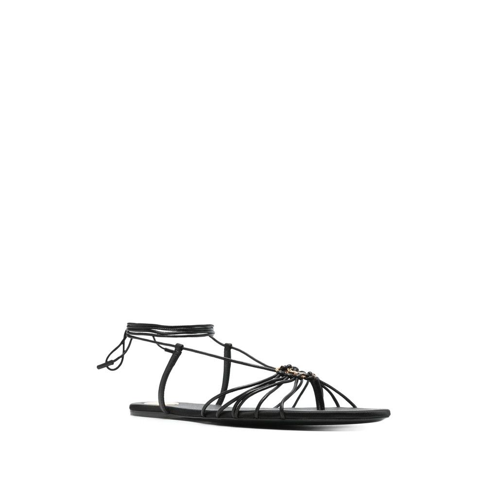 Saint Laurent Paris Saint Laurent BLACK Sandals Size US 10 / IT 40 - 2 Thumbnail