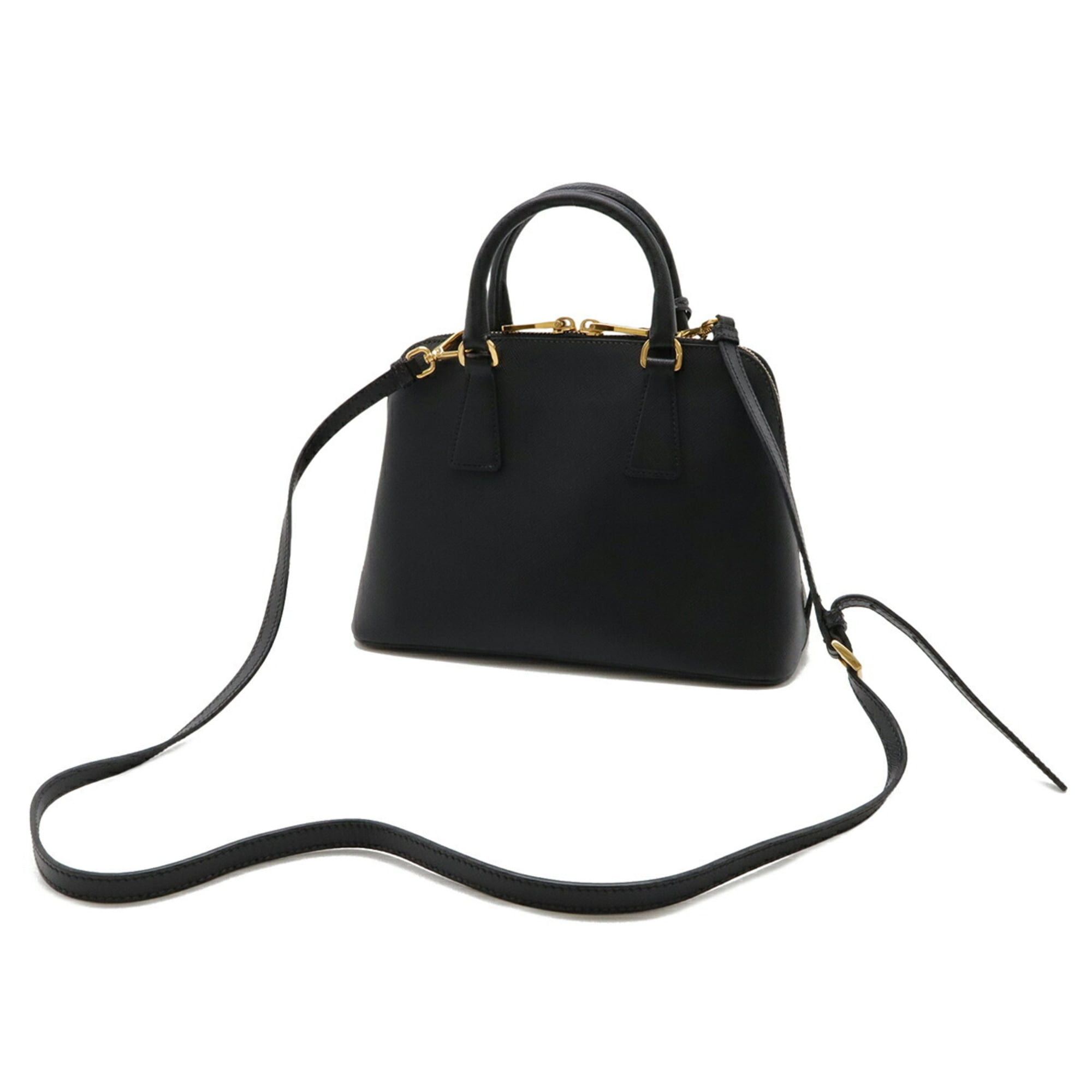 Prada PRADA Promenade Triangle Handbag/Shoulder Bag in Saffiano Leather, Nero Black, 1BA838 Size ONE SIZE - 3 Thumbnail