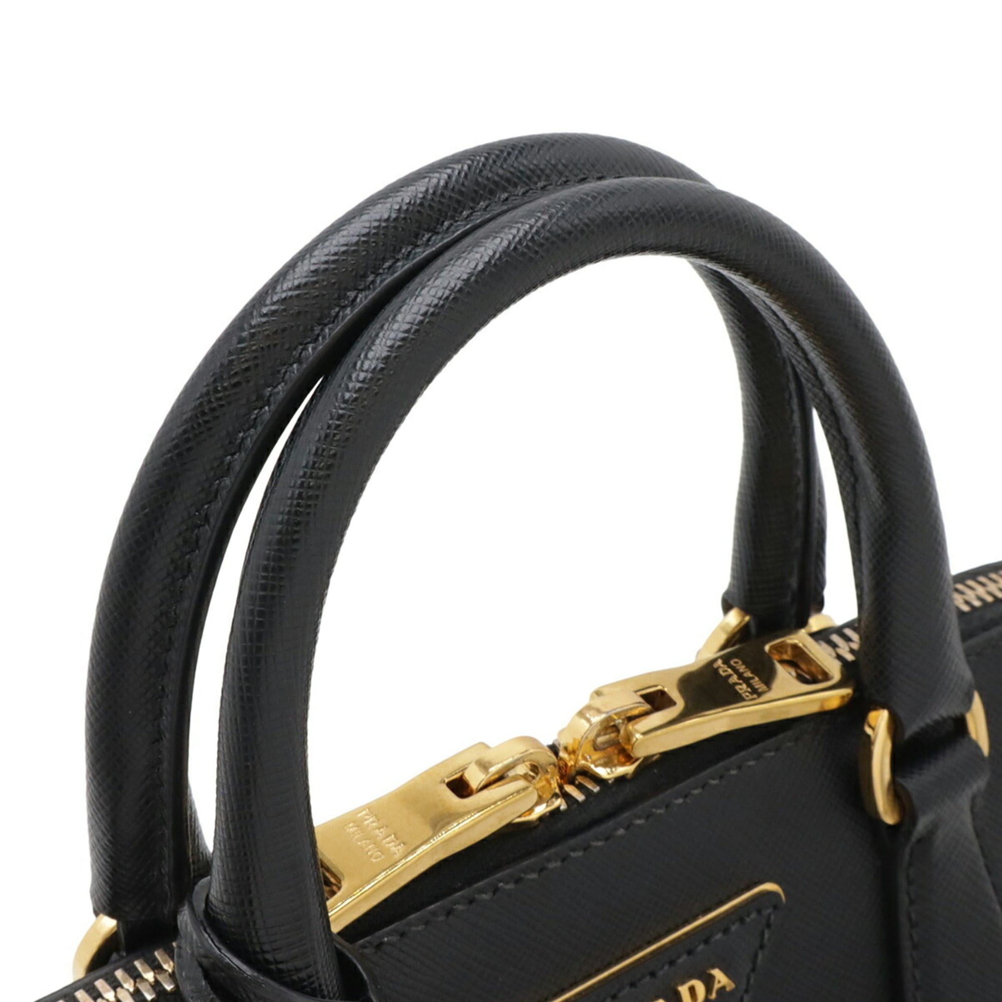 Prada PRADA Promenade Triangle Handbag/Shoulder Bag in Saffiano Leather, Nero Black, 1BA838 Size ONE SIZE - 6 Thumbnail