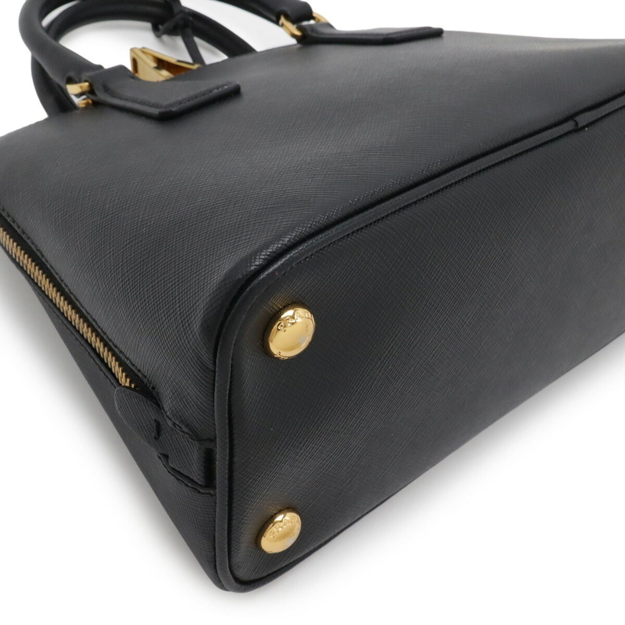 Prada PRADA Promenade Triangle Handbag/Shoulder Bag in Saffiano Leather, Nero Black, 1BA838 Size ONE SIZE - 4 Thumbnail
