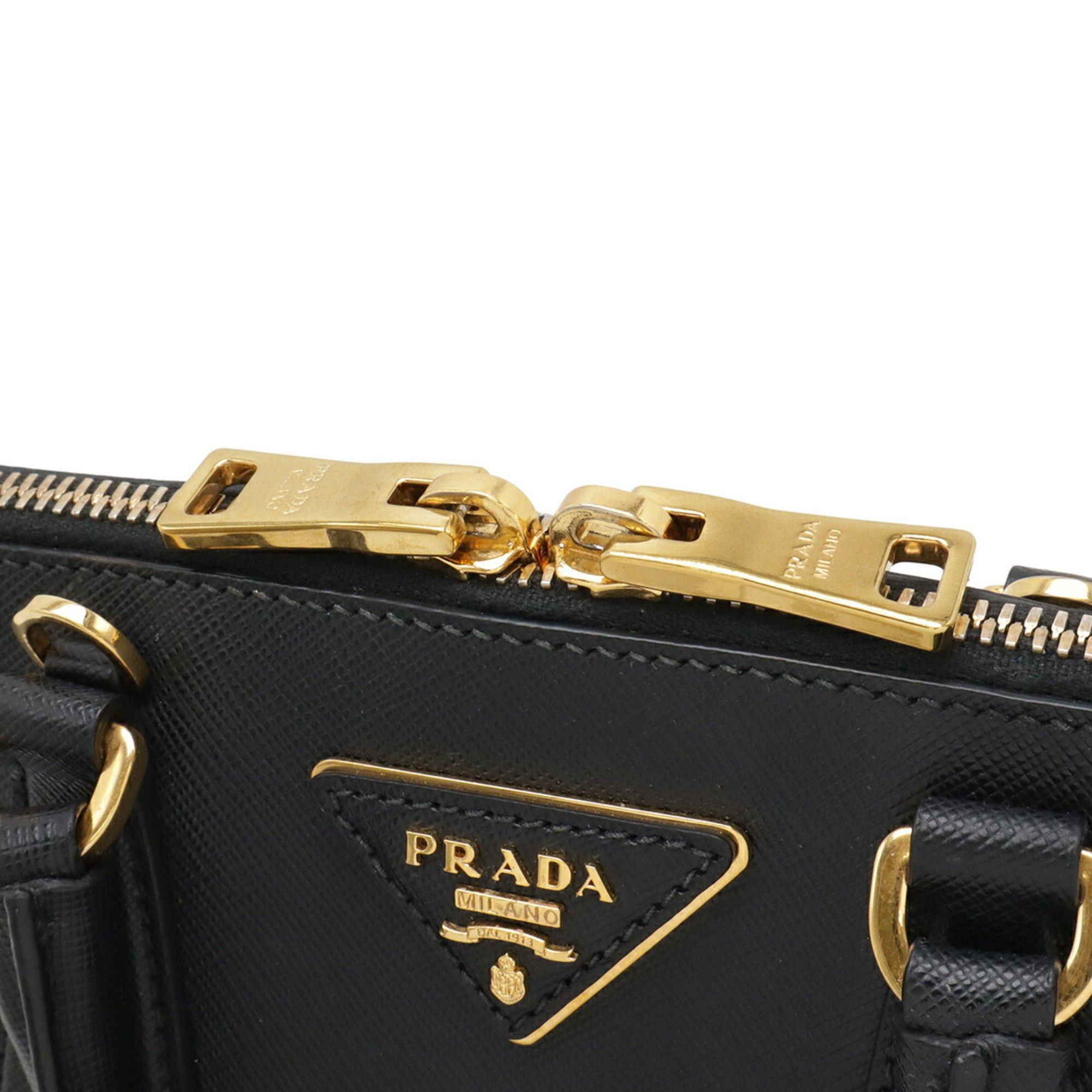 Prada PRADA Promenade Triangle Handbag/Shoulder Bag in Saffiano Leather, Nero Black, 1BA838 Size ONE SIZE - 5 Thumbnail
