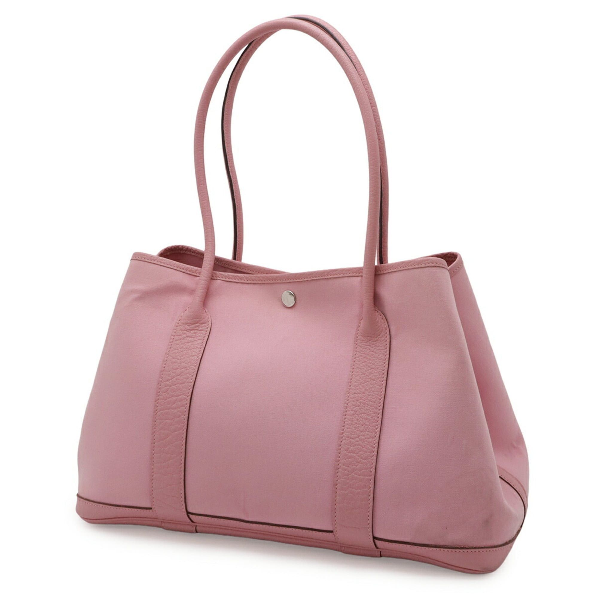 Hermes HERMES Garden Shoulder Tote Bag, Toile Officier Leather, Pink, O Stamp Size ONE SIZE - 3 Thumbnail