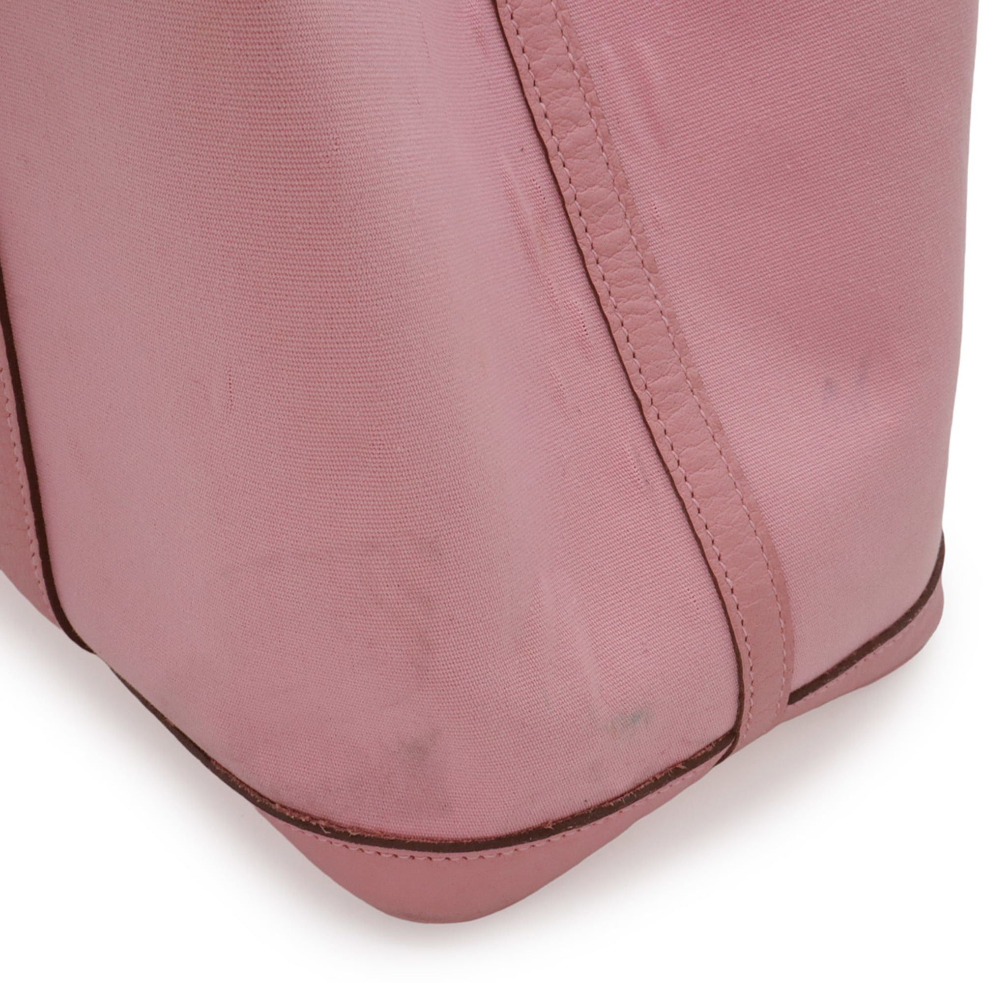 Hermes HERMES Garden Shoulder Tote Bag, Toile Officier Leather, Pink, O Stamp Size ONE SIZE - 5 Thumbnail