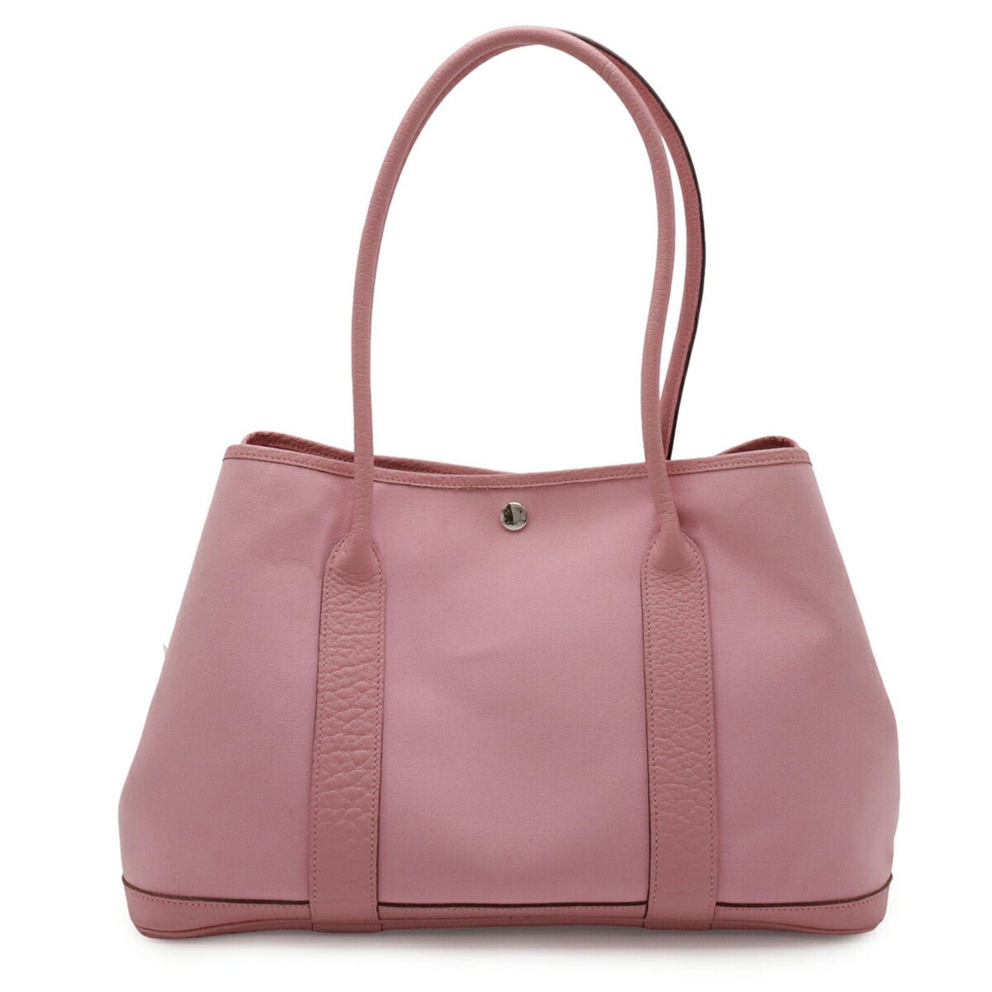Hermes HERMES Garden Shoulder Tote Bag, Toile Officier Leather, Pink, O Stamp Size ONE SIZE - 2 Thumbnail