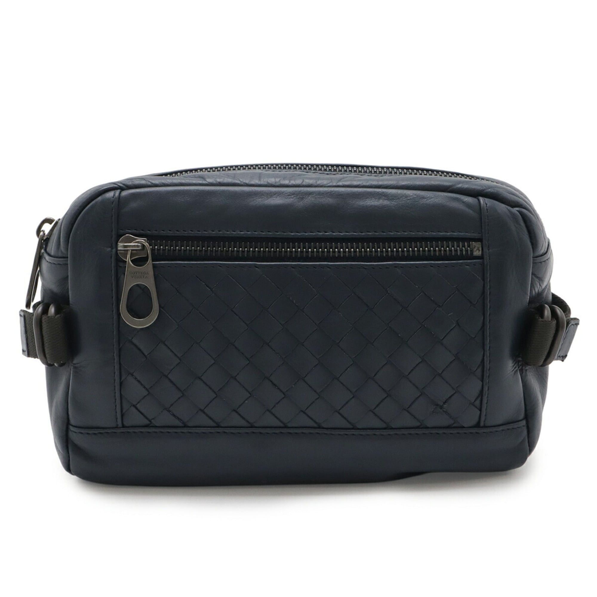 Bottega Veneta BOTTEGA VENETA Intrecciato Leather Bag, Waist Hip Navy Blue Leather, 368899 Size ONE SIZE - 2 Thumbnail