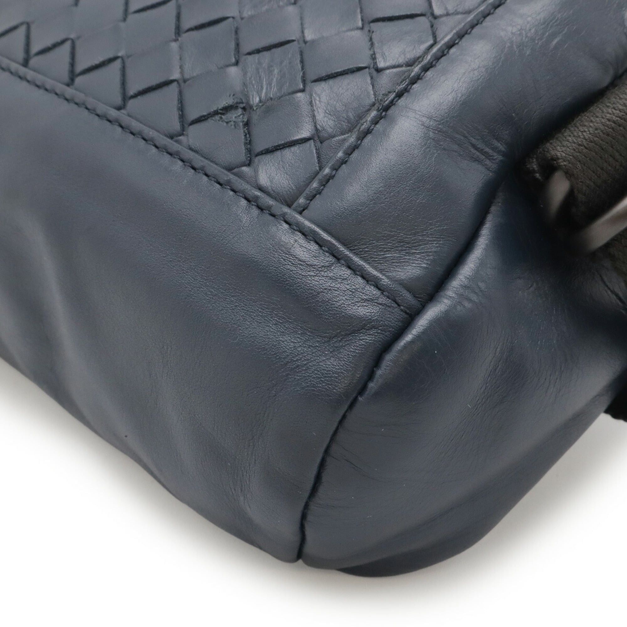 Bottega Veneta BOTTEGA VENETA Intrecciato Leather Bag, Waist Hip Navy Blue Leather, 368899 Size ONE SIZE - 4 Thumbnail