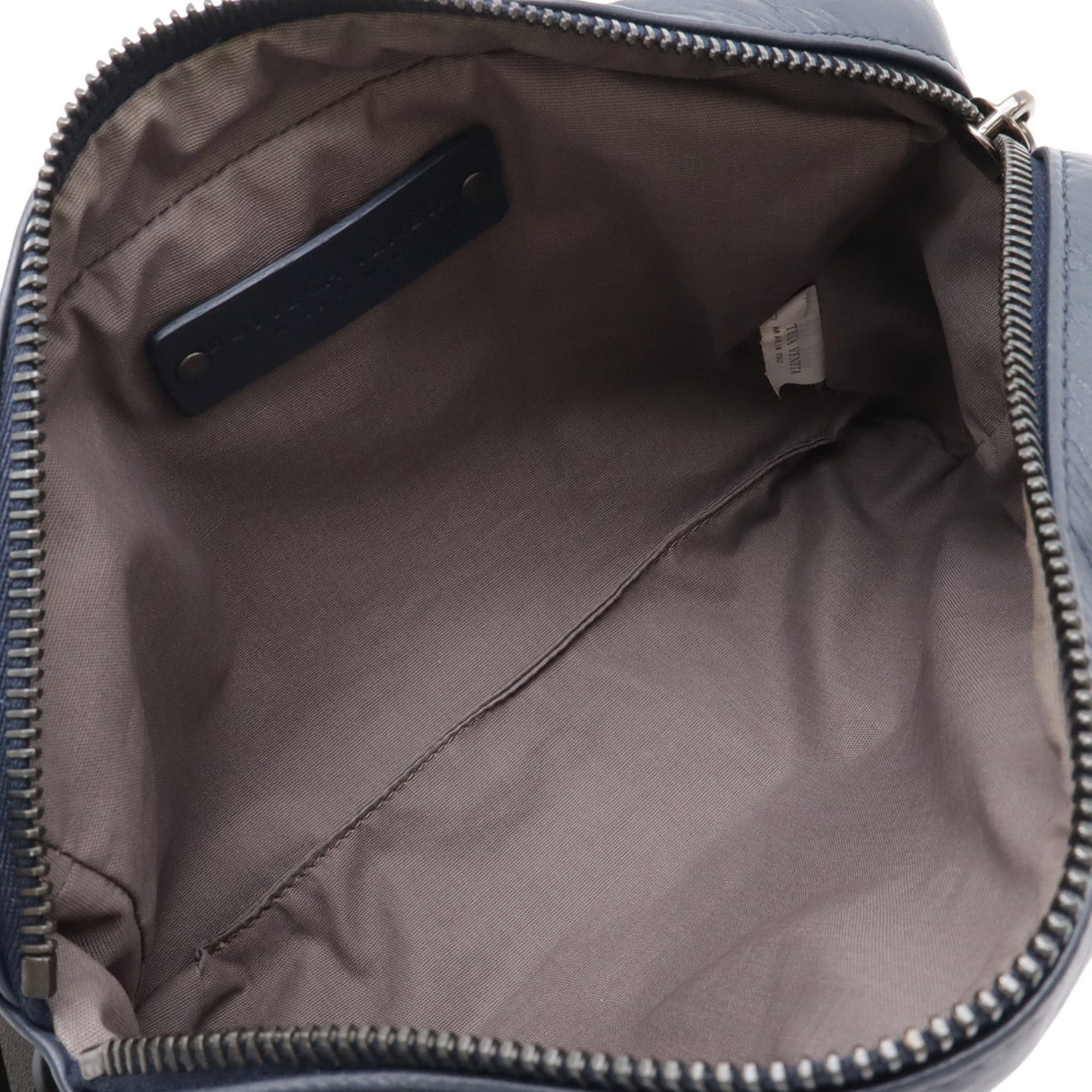 Bottega Veneta BOTTEGA VENETA Intrecciato Leather Bag, Waist Hip Navy Blue Leather, 368899 Size ONE SIZE - 8 Thumbnail