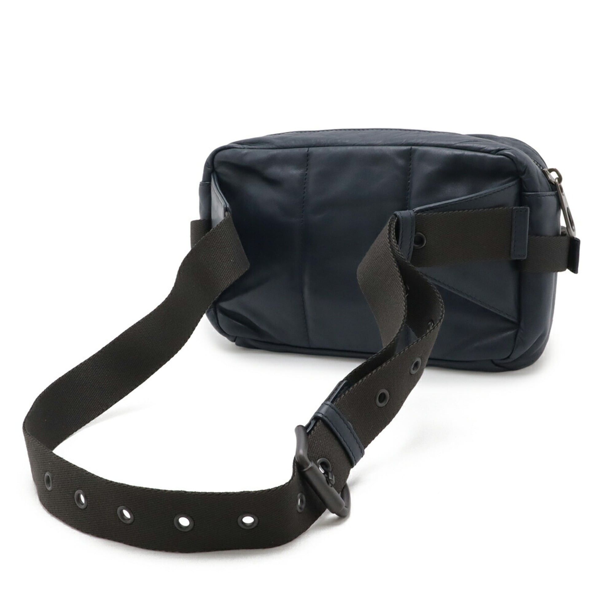 Bottega Veneta BOTTEGA VENETA Intrecciato Leather Bag, Waist Hip Navy Blue Leather, 368899 Size ONE SIZE - 3 Thumbnail