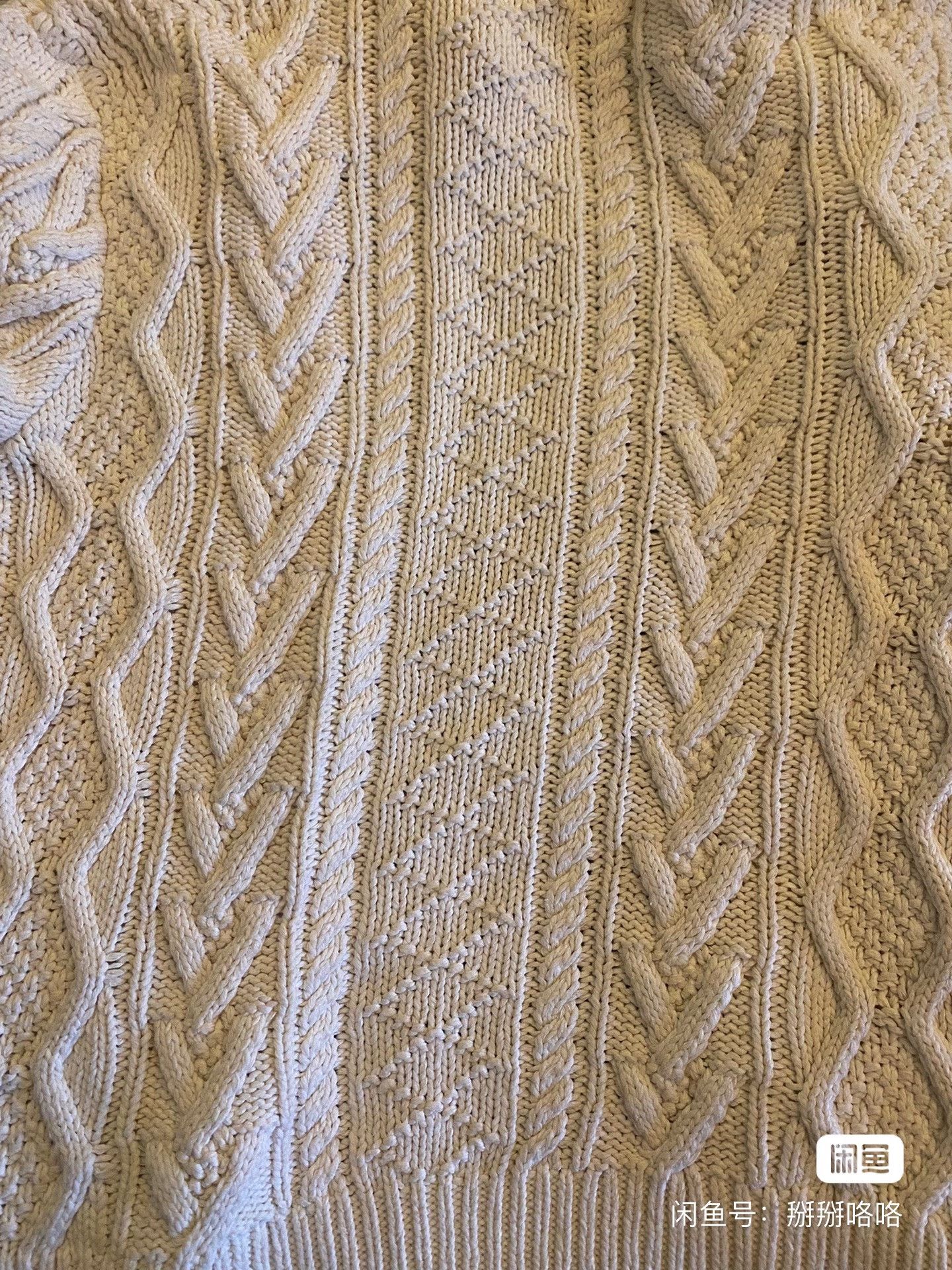 RRL Ralph Lauren RRL White Cable Knit Cardigan Size US S / EU 44-46 / 1 - 3 Thumbnail