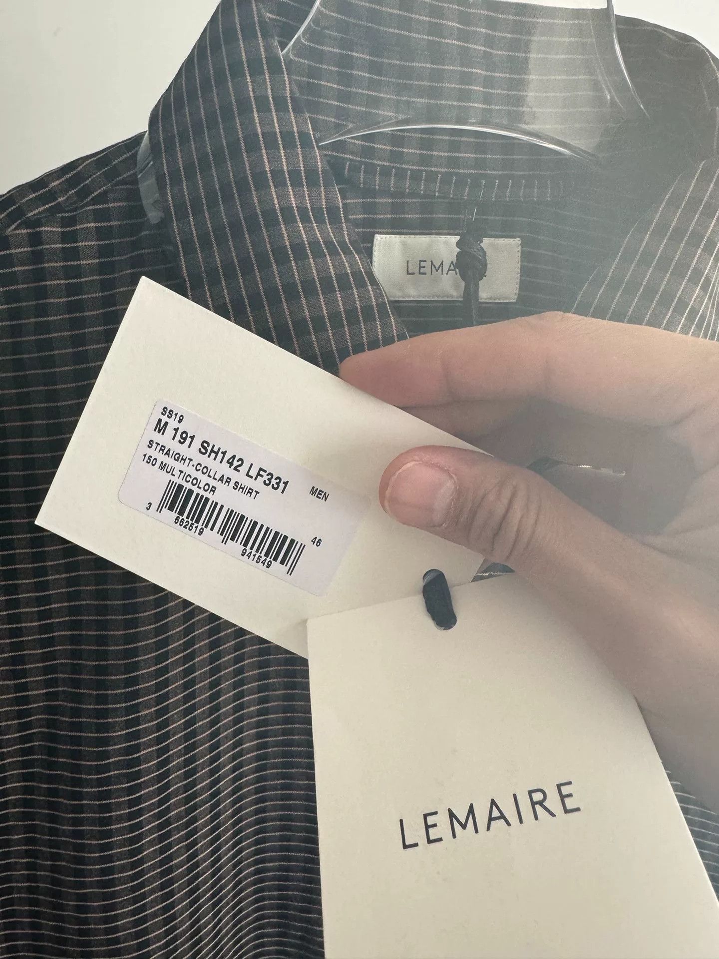 Lemaire Lemaire 19ss Check Long-Sleeve Shirt Size US S / EU 44-46 / 1 - 4 Thumbnail