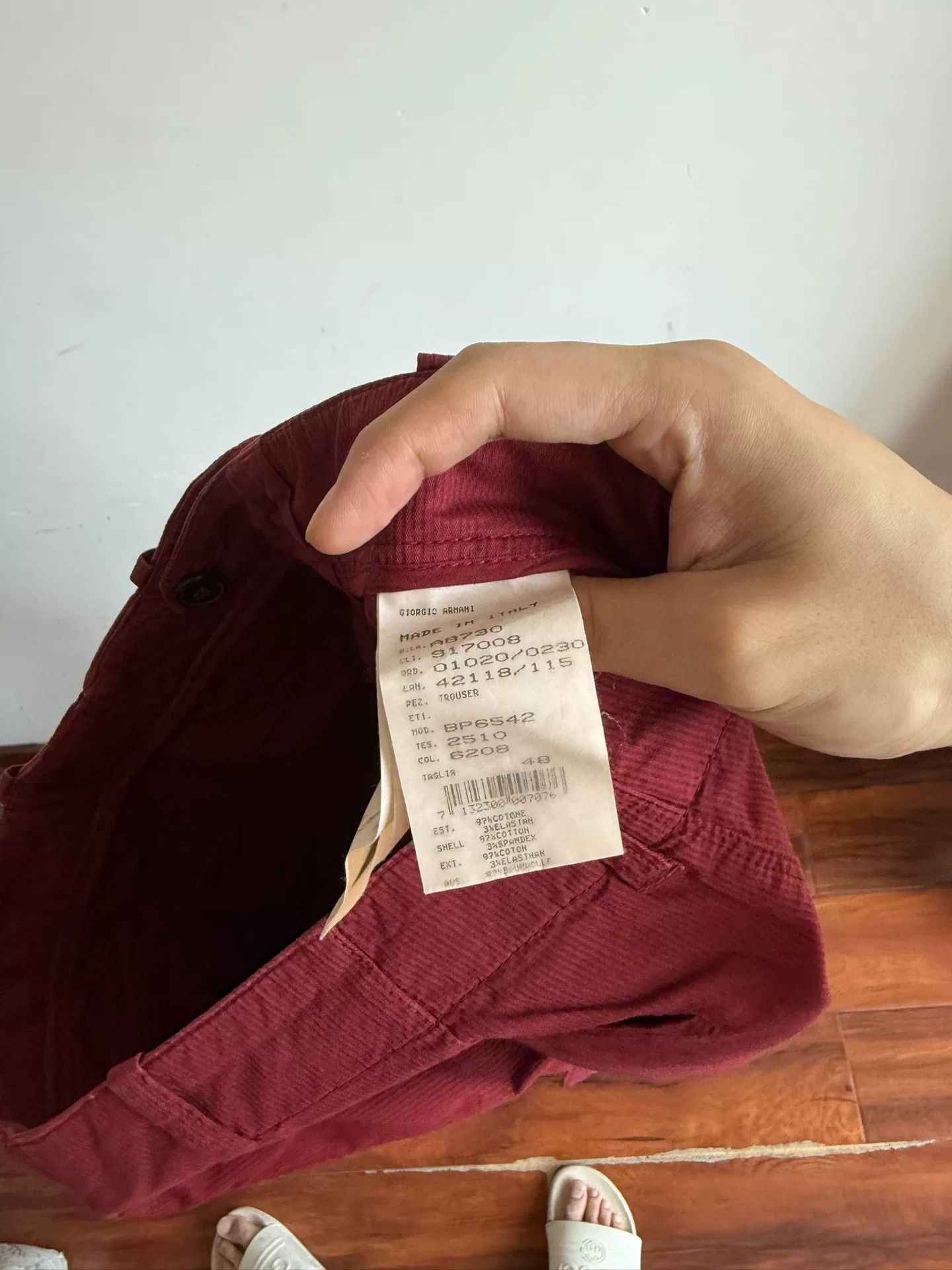 Giorgio Armani Giorgio Armani Red Casual Pants Size US 32 / EU 48 - 4 Thumbnail