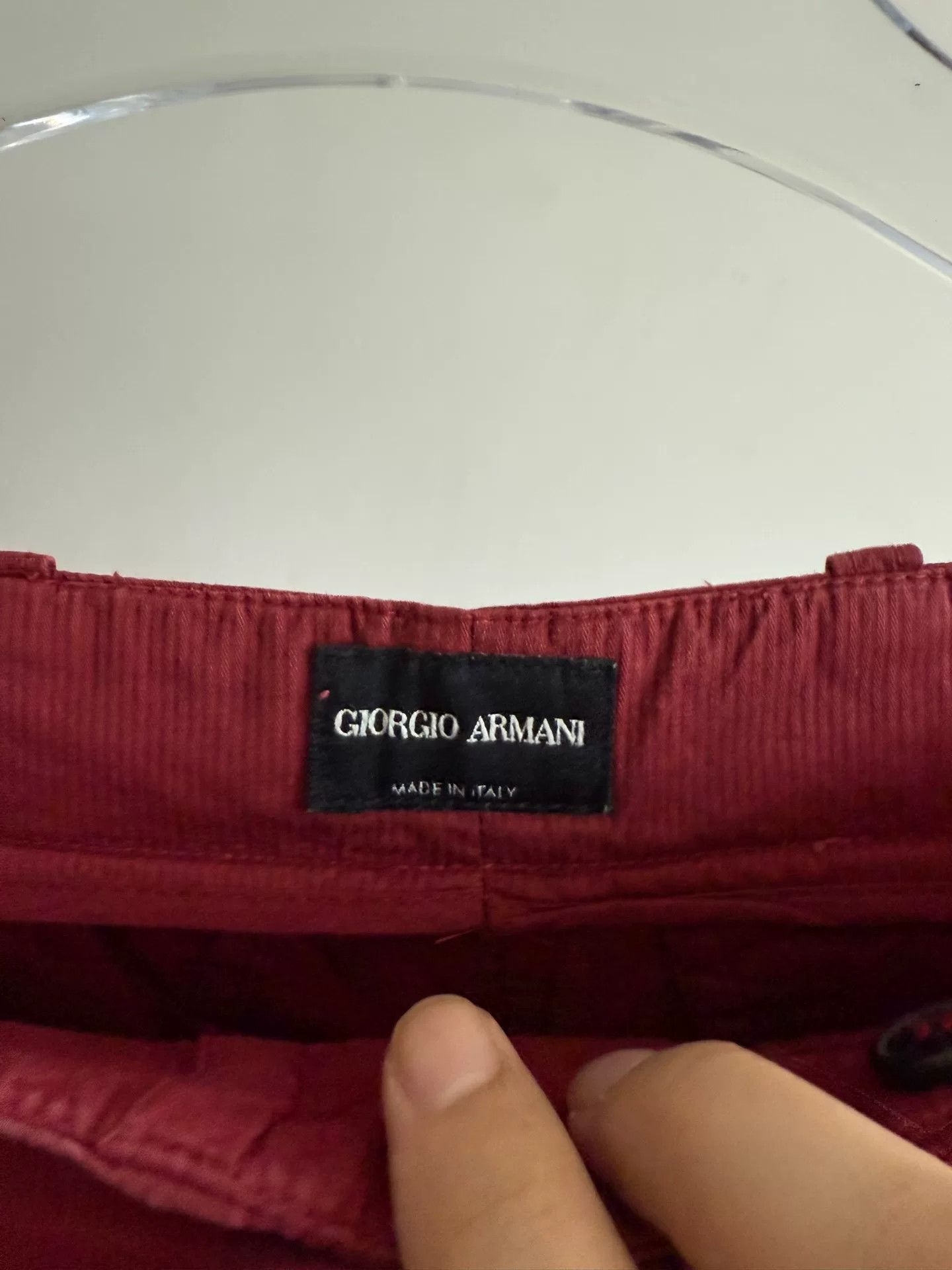 Giorgio Armani Giorgio Armani Red Casual Pants Size US 32 / EU 48 - 3 Thumbnail