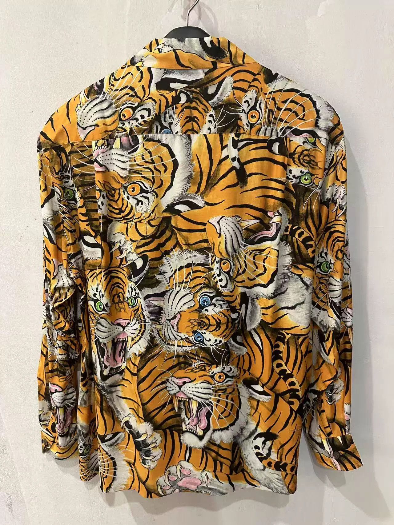 Wacko Maria WACKO MARIA Hundred Tigers Hawaiian Long Sleeve Shirt XL Size US XL / EU 56 / 4 - 2 Thumbnail