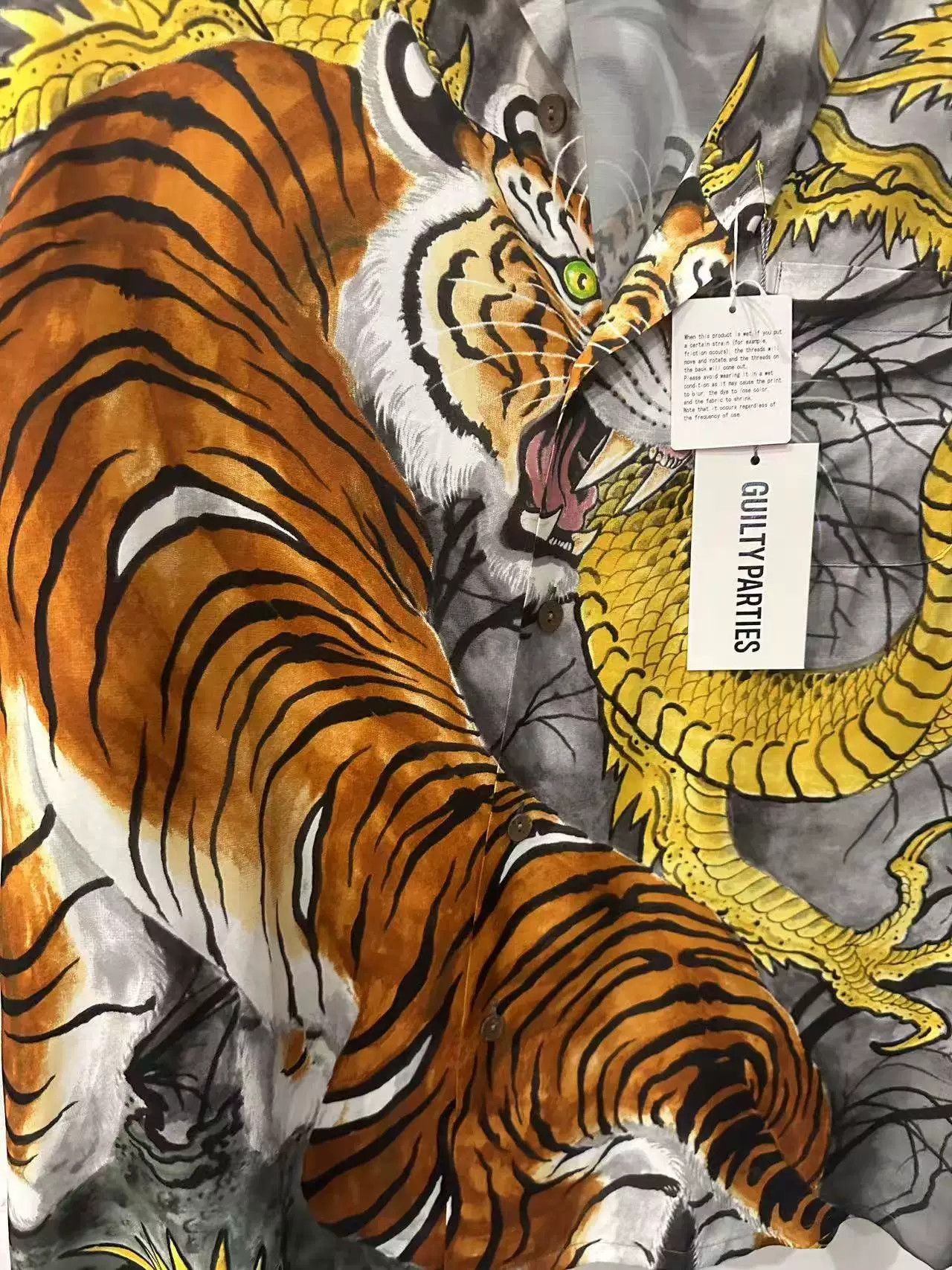 Wacko Maria WACKO MARIA Dragon Tiger Hawaiian Long Sleeve Shirt XL Size US XL / EU 56 / 4 - 6 Thumbnail