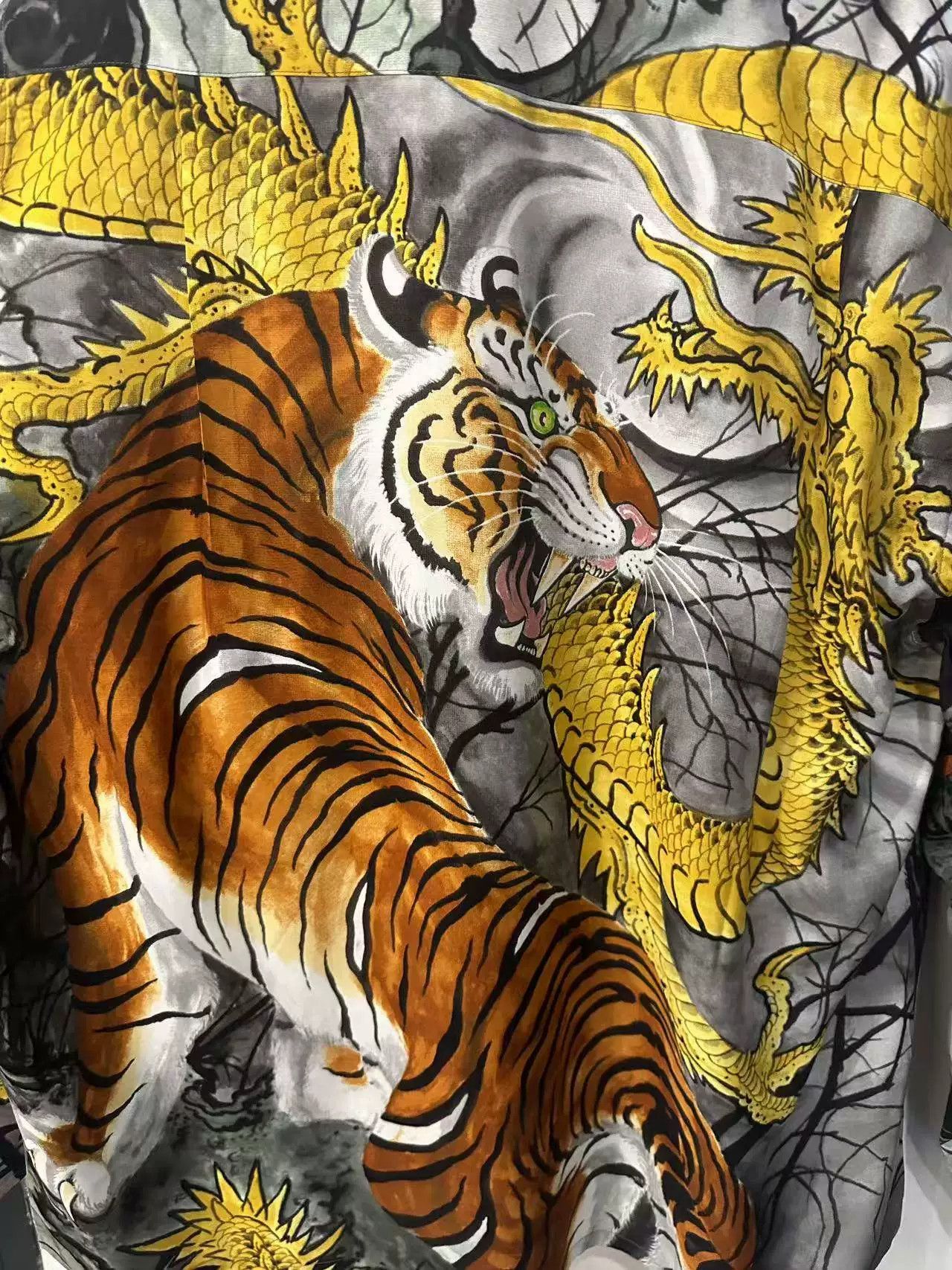 Wacko Maria WACKO MARIA Dragon Tiger Hawaiian Long Sleeve Shirt XL Size US XL / EU 56 / 4 - 4 Thumbnail