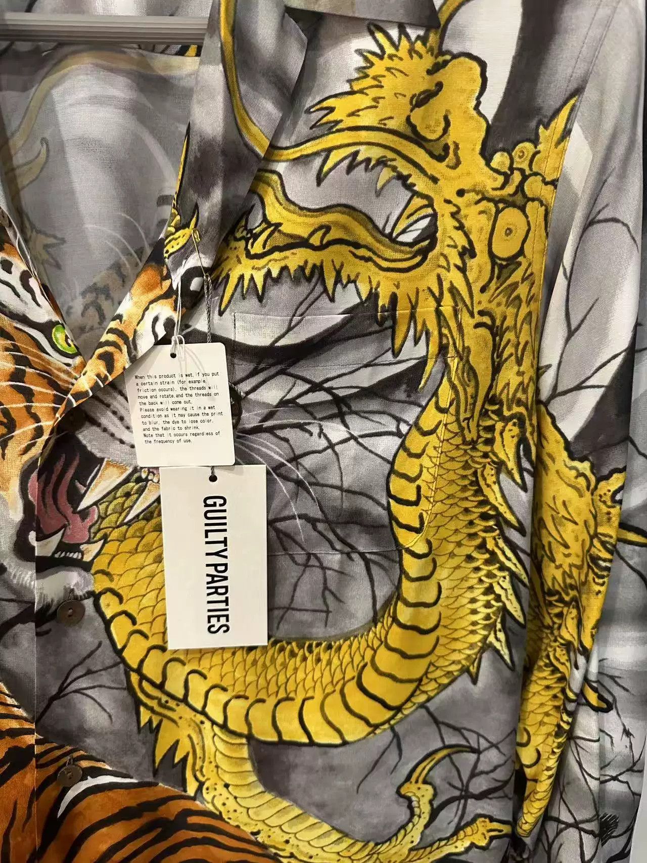 Wacko Maria WACKO MARIA Dragon Tiger Hawaiian Long Sleeve Shirt XL Size US XL / EU 56 / 4 - 5 Thumbnail