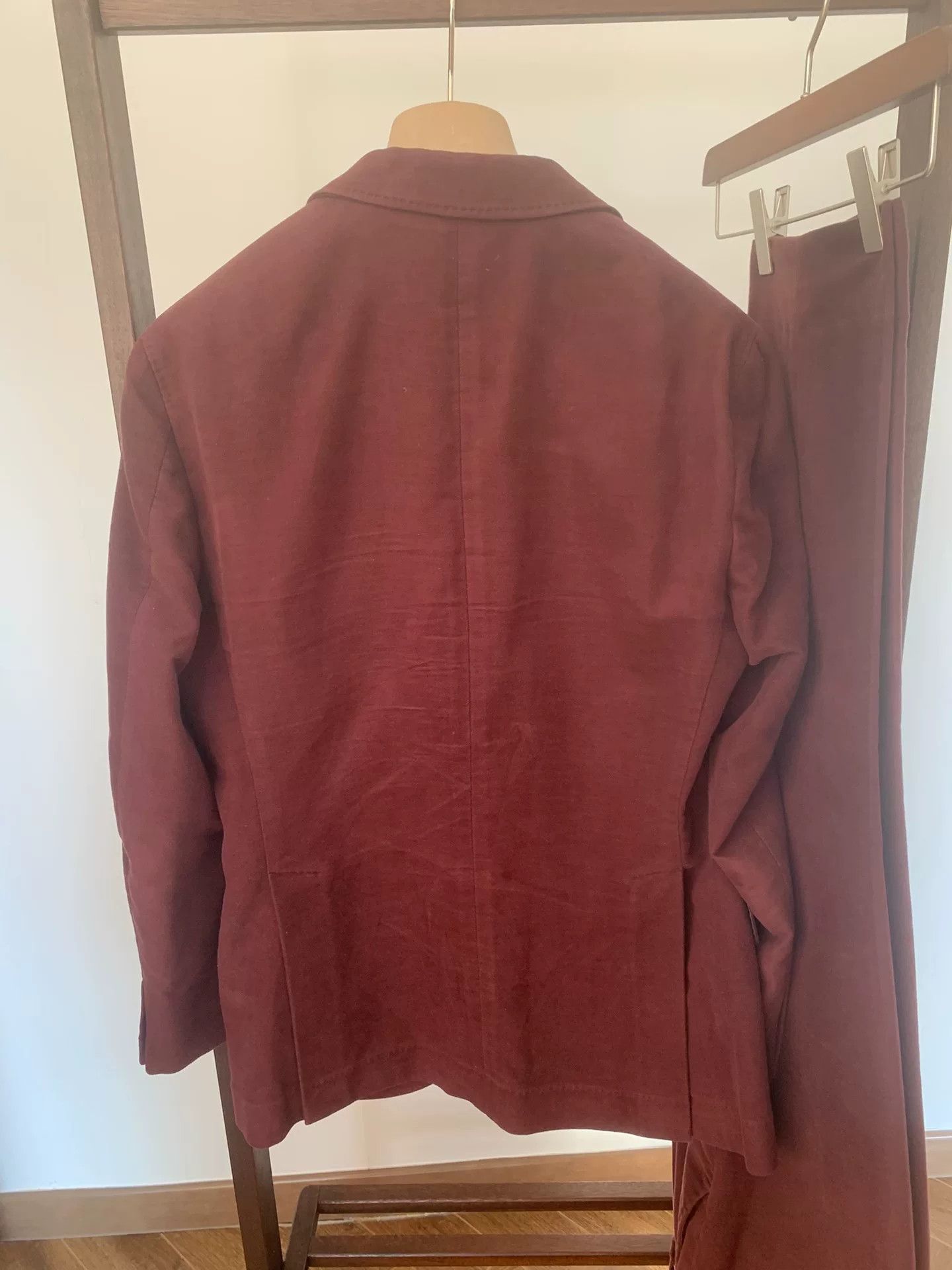 Brunello Cucinelli Brunello Cucinelli Burgundy Suit Size 48 Size US M / EU 48-50 / 2 - 7 Thumbnail