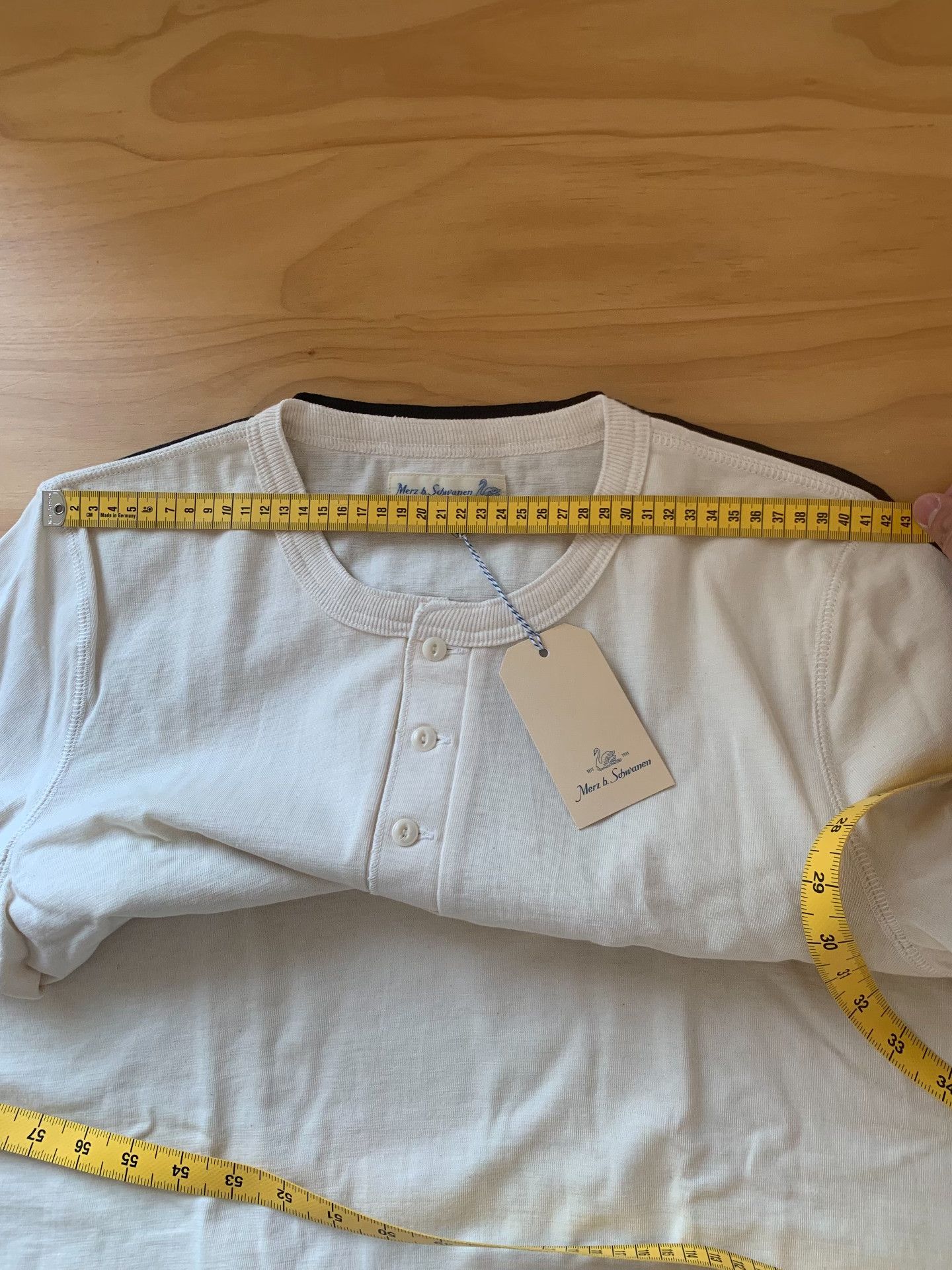 Merz B. Schwanen Merz b. Schwanen Henley Short Sleeve Size US S / EU 44-46 / 1 - 8 Thumbnail