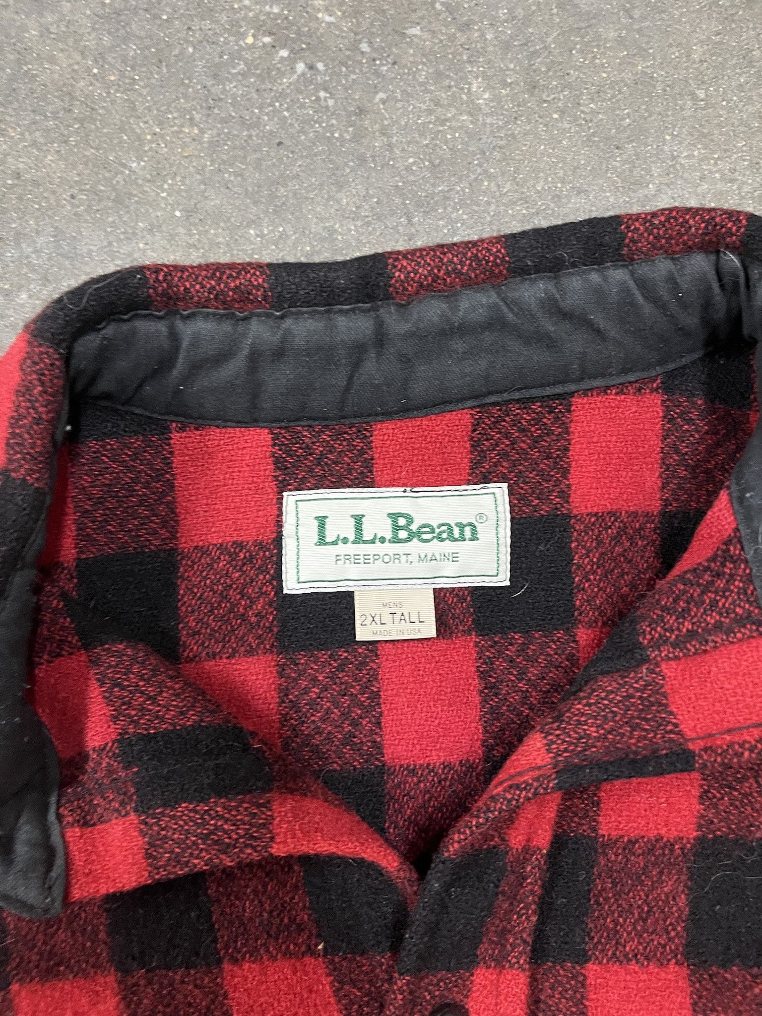 Flannel × Vintage Vintage LL Bean 1990s Red Black Check Wool Flannel Size XXL Size US XXL / EU 58 / 5 - 2 Thumbnail