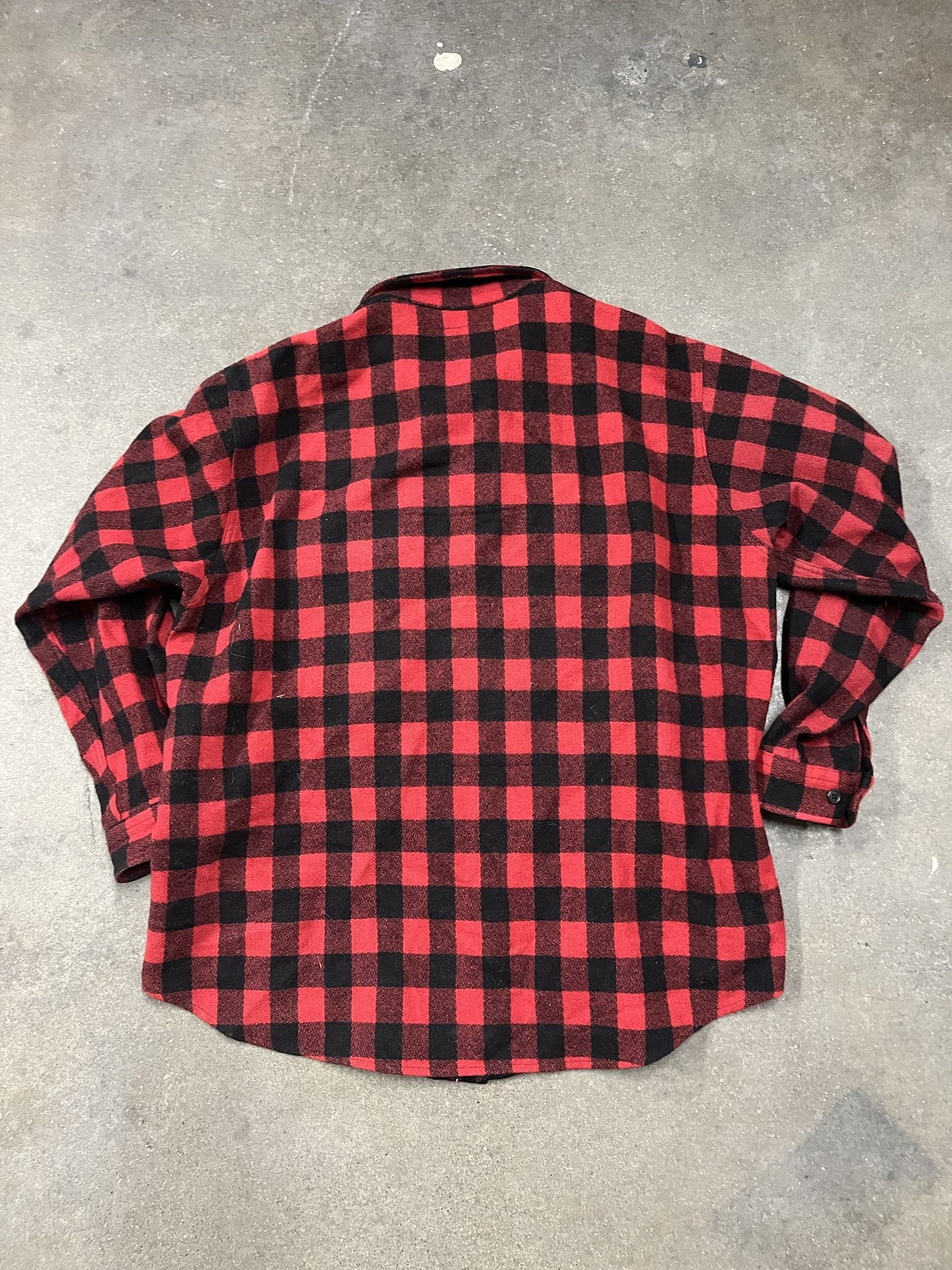 Flannel × Vintage Vintage LL Bean 1990s Red Black Check Wool Flannel Size XXL Size US XXL / EU 58 / 5 - 3 Thumbnail