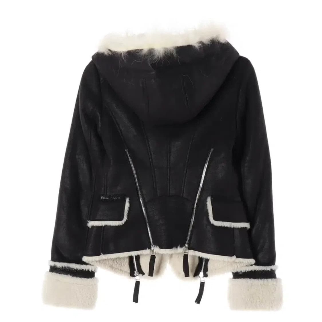 Vintage Vintage Moschino Wool Leather Jacket Size M / US 6-8 / IT 42-44 - 2 Thumbnail