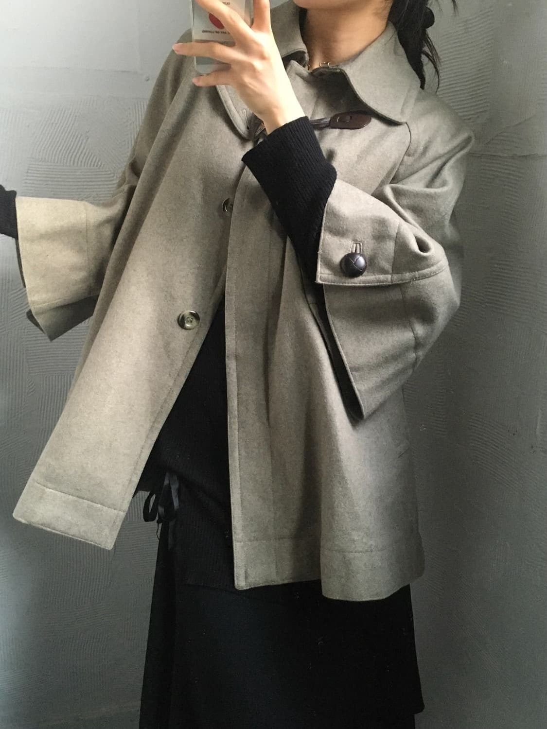 Vintage Vintage Saddle Buckle Wool Coat Size M / US 6-8 / IT 42-44 - 3 Thumbnail