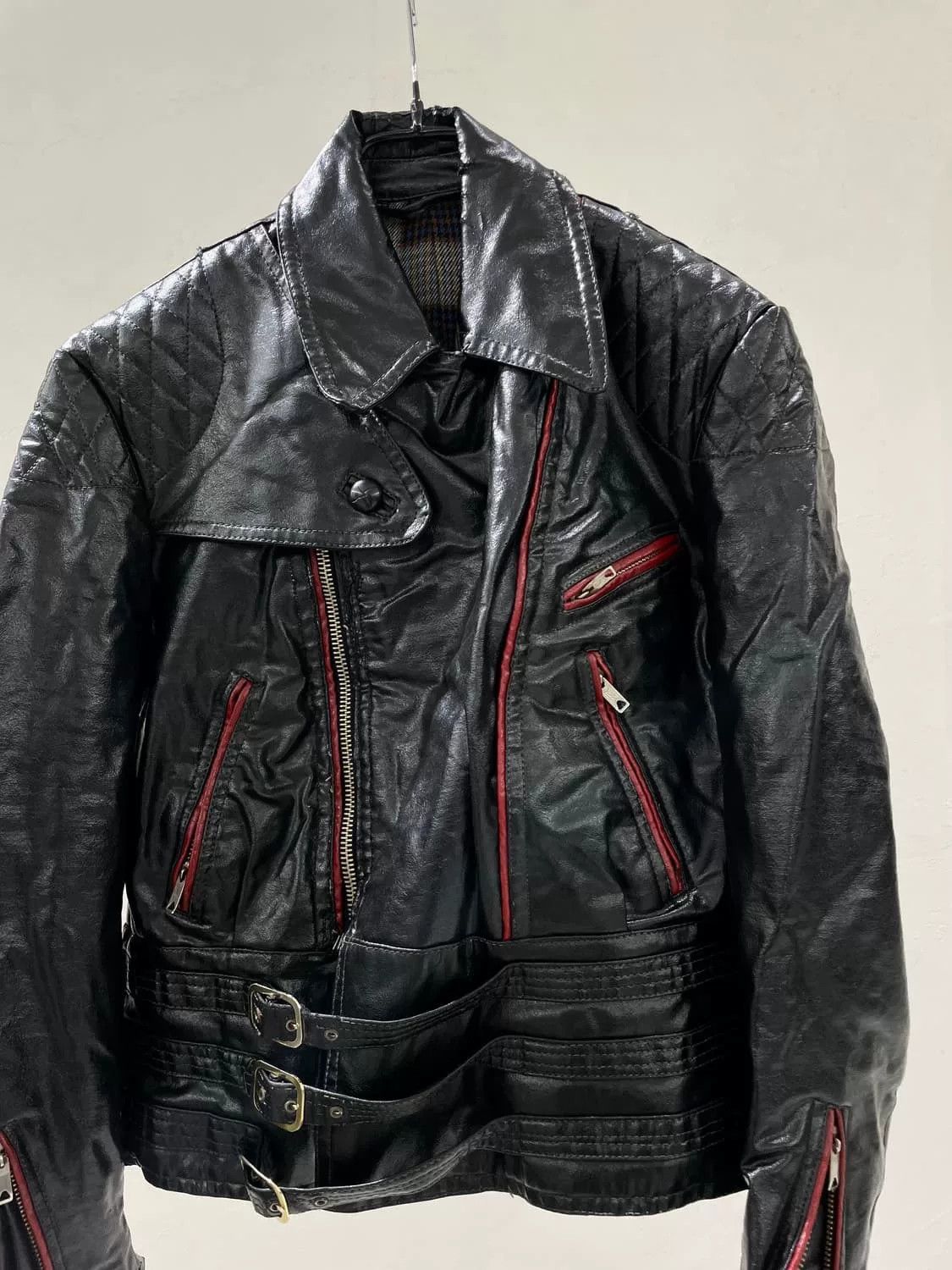 Vintage Vintage 90s Leather Biker Jacket Size US M / EU 48-50 / 2 - 2 Thumbnail